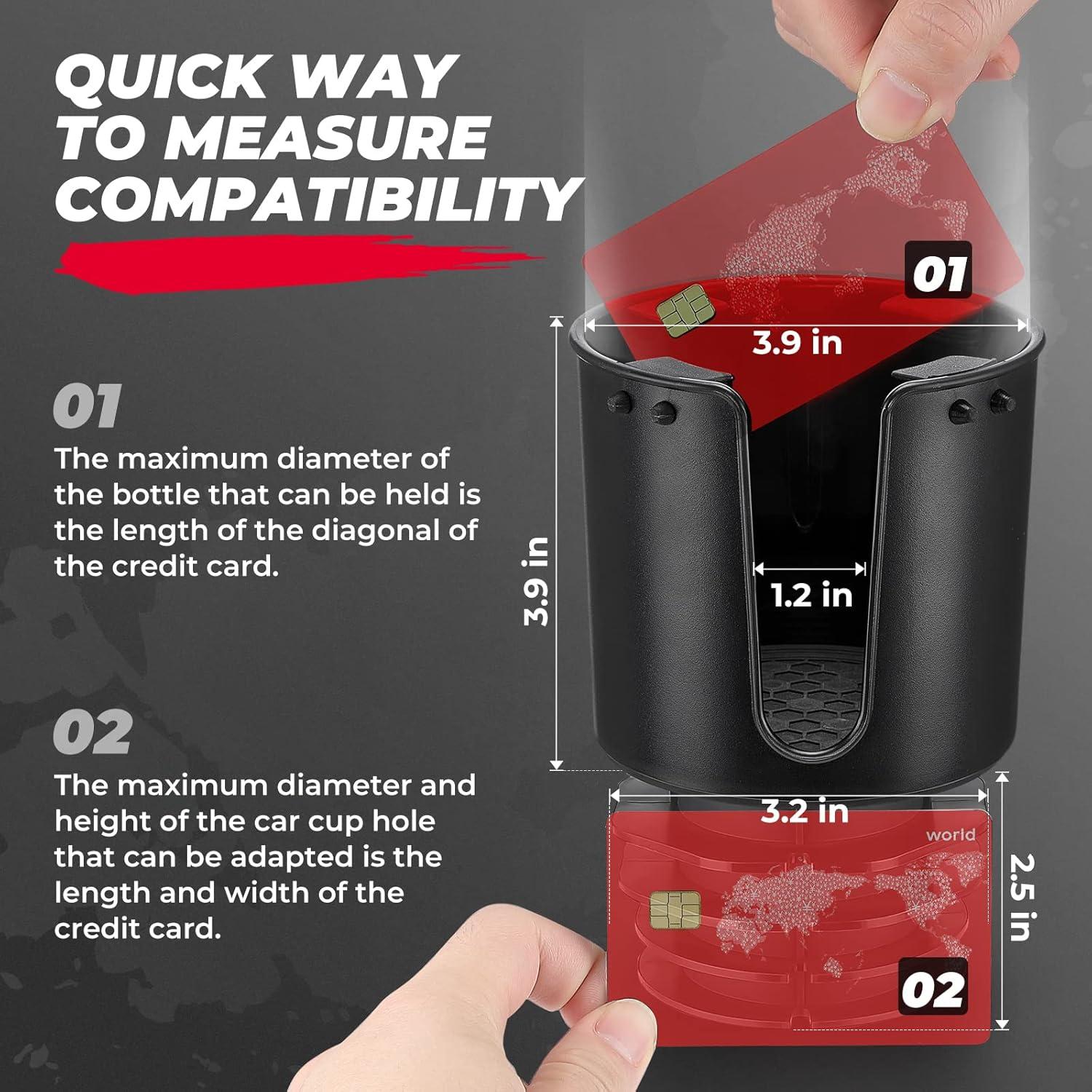 KEMIMOTO Soporte para Tazas de Coche Universal 18-40oz