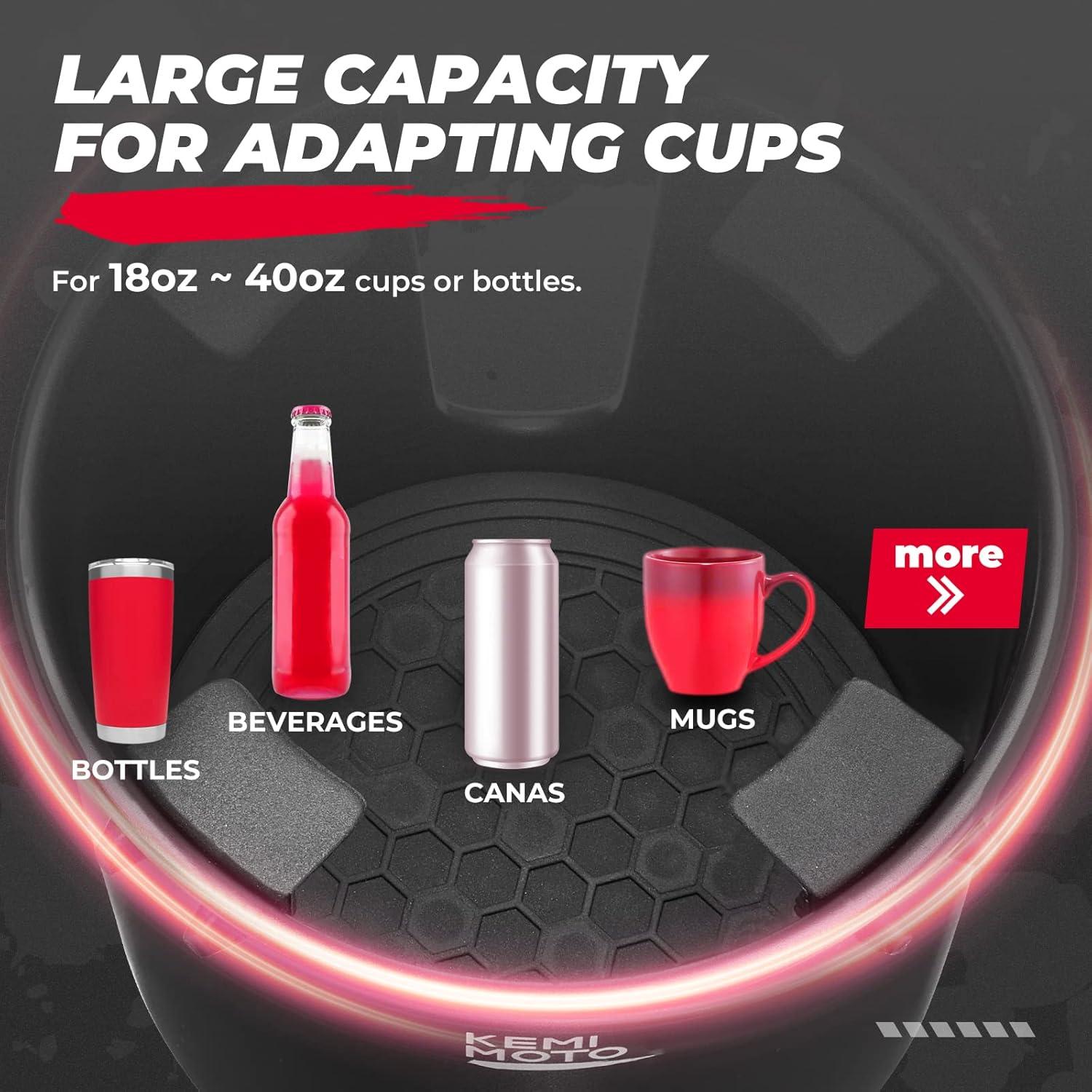 KEMIMOTO Soporte para Tazas de Coche Universal 18-40oz