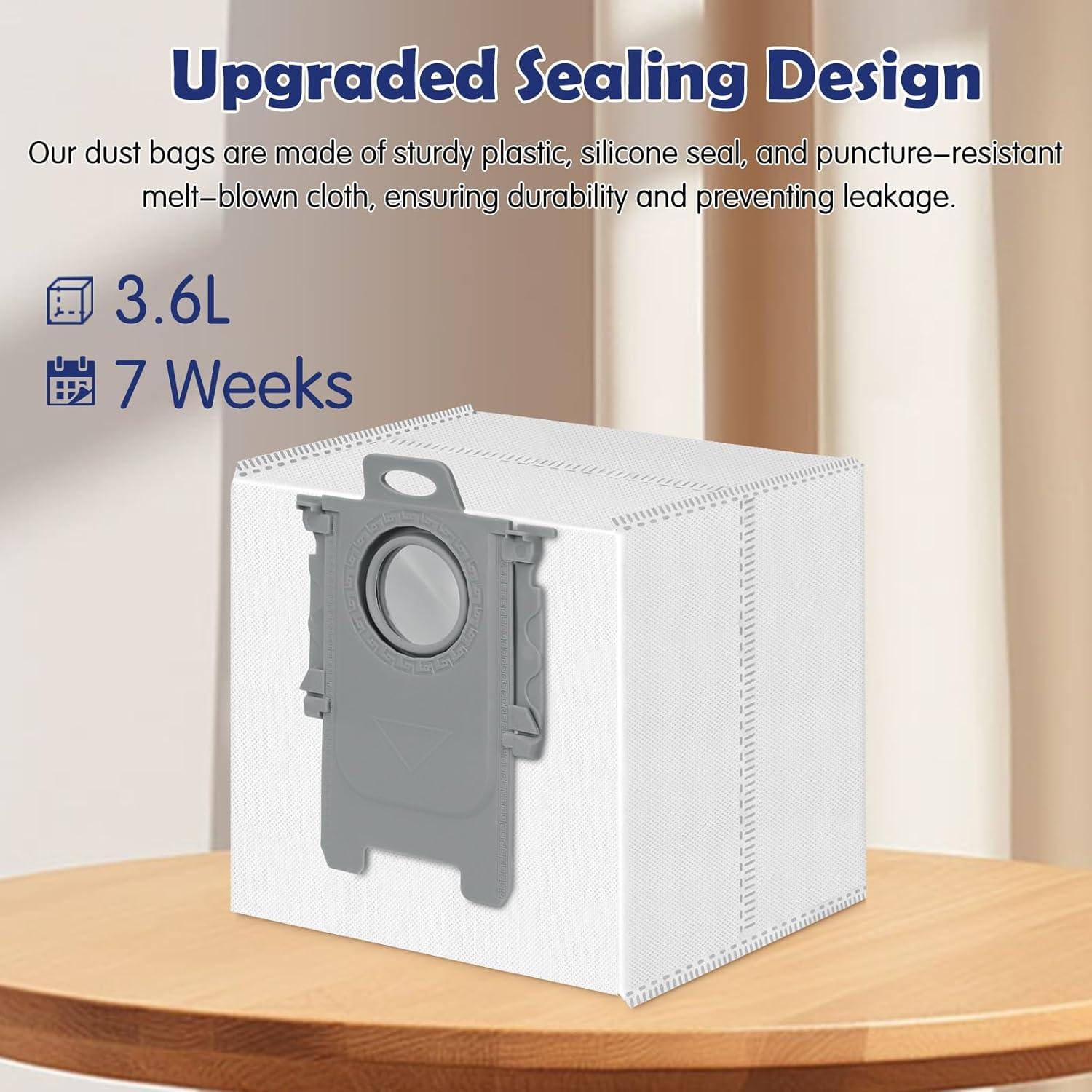 12 Bolsas Desechables 3.6L VIEWALL para Roborock Q5/Q7/S8