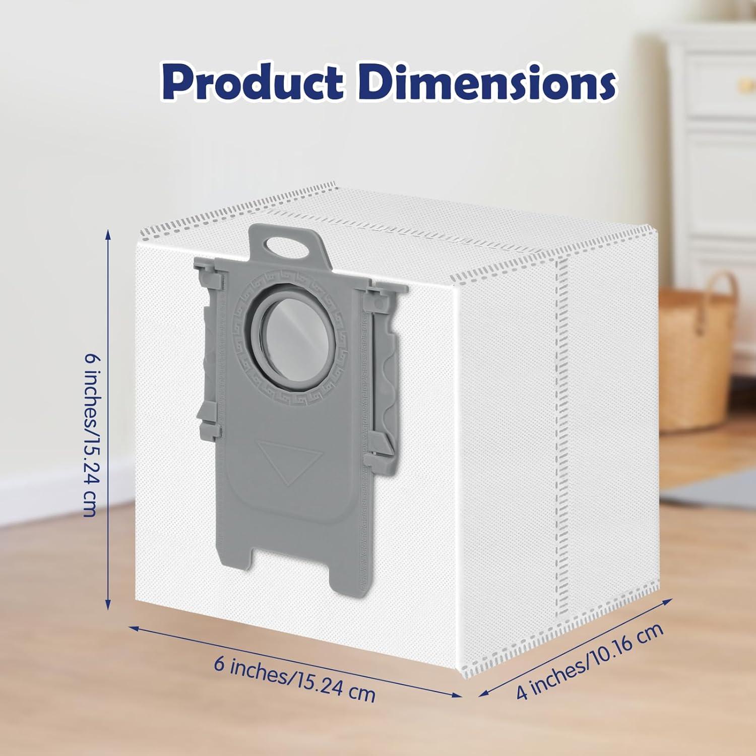 12 Bolsas Desechables 3.6L VIEWALL para Roborock Q5/Q7/S8