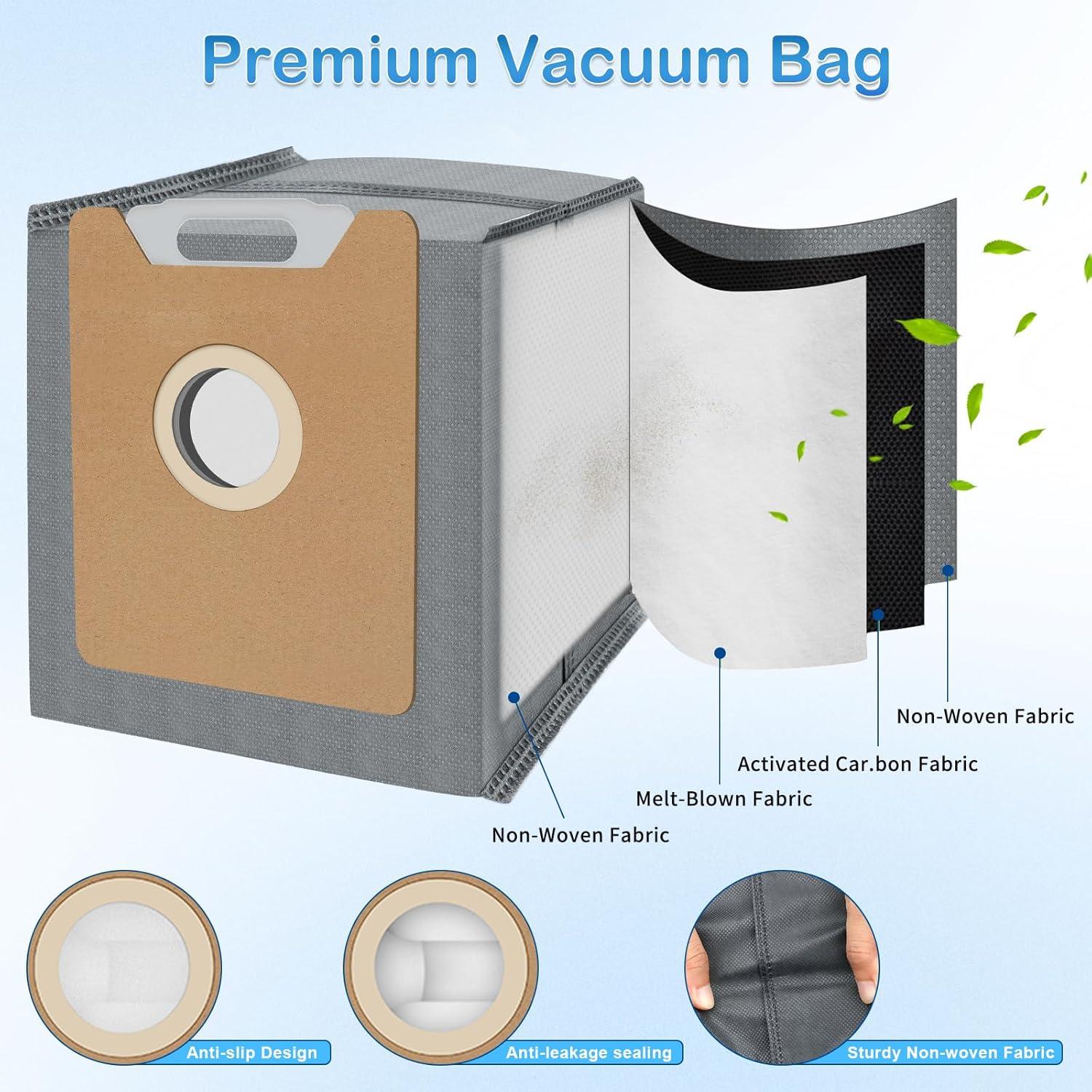 10 Bolsas de Polvo HEPA Opprglow para Eufy G35+, G40+, G40 Hybrid+