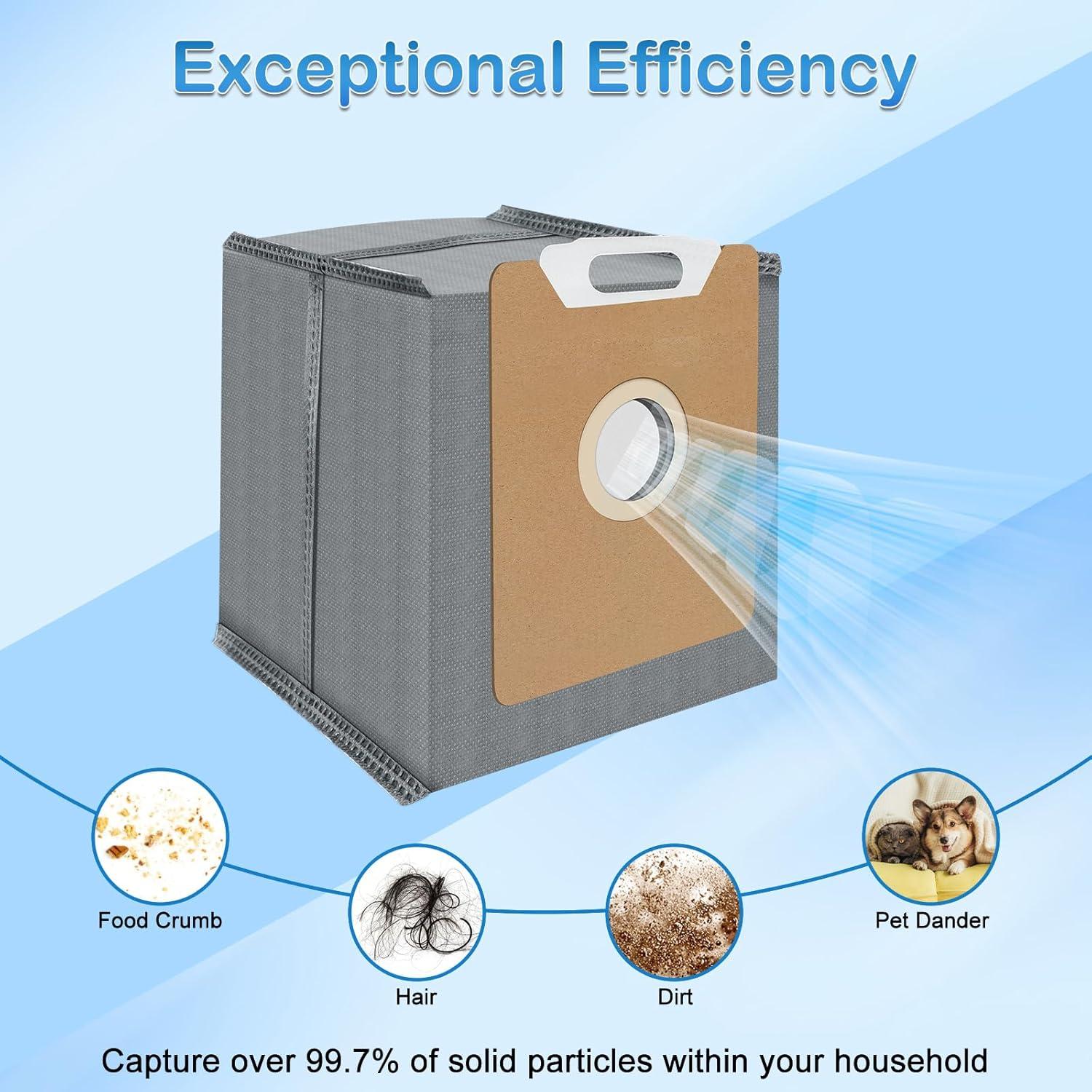 10 Bolsas de Polvo HEPA Opprglow para Eufy G35+, G40+, G40 Hybrid+