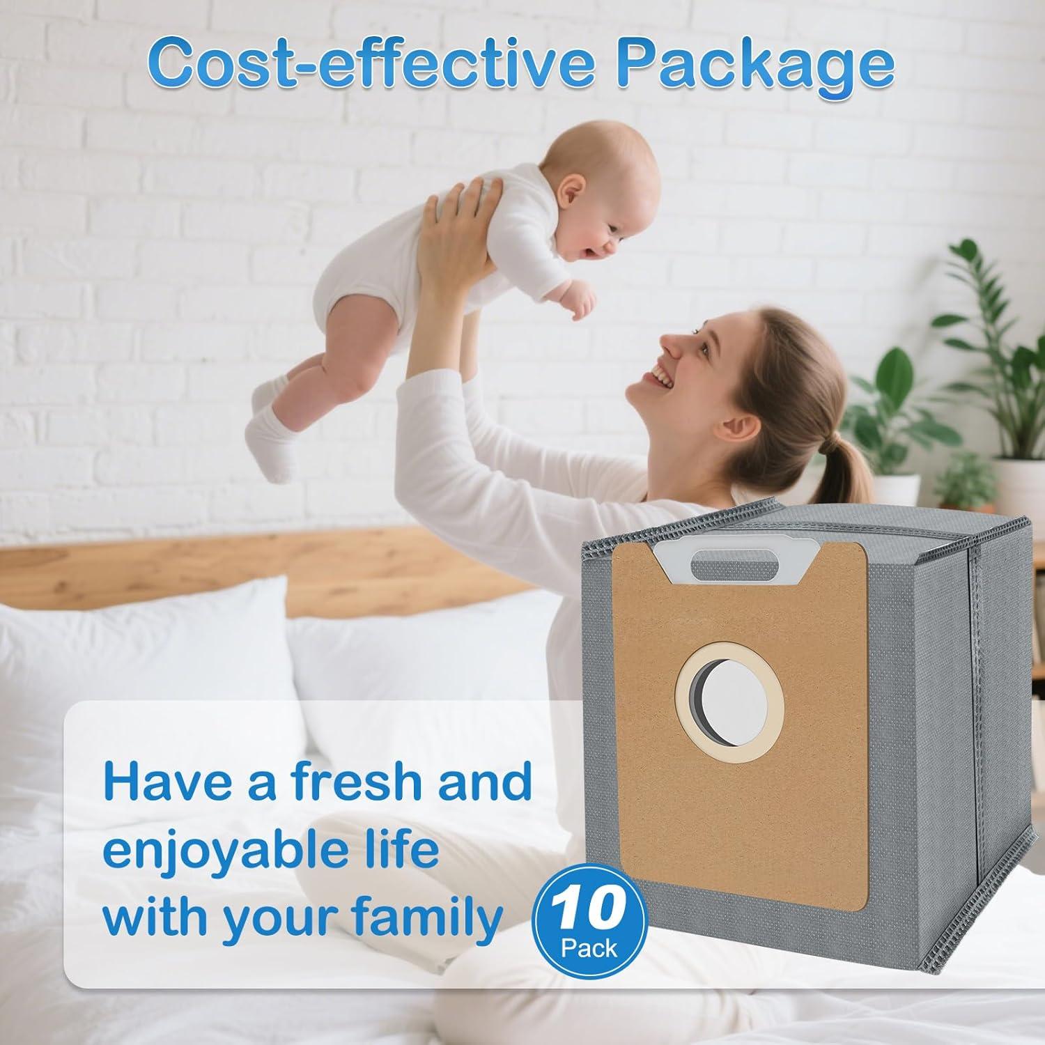 10 Bolsas de Polvo HEPA Opprglow para Eufy G35+, G40+, G40 Hybrid+