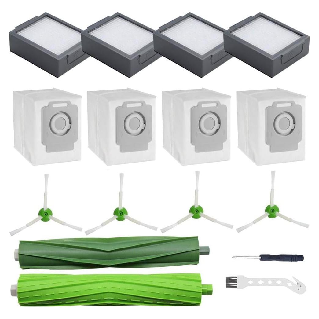 Repuestos Chrostion para iRobot Roomba i7 i3 i4 i5 i6 j7 j8 - 1 Cepillo + 4 Filtros HEPA