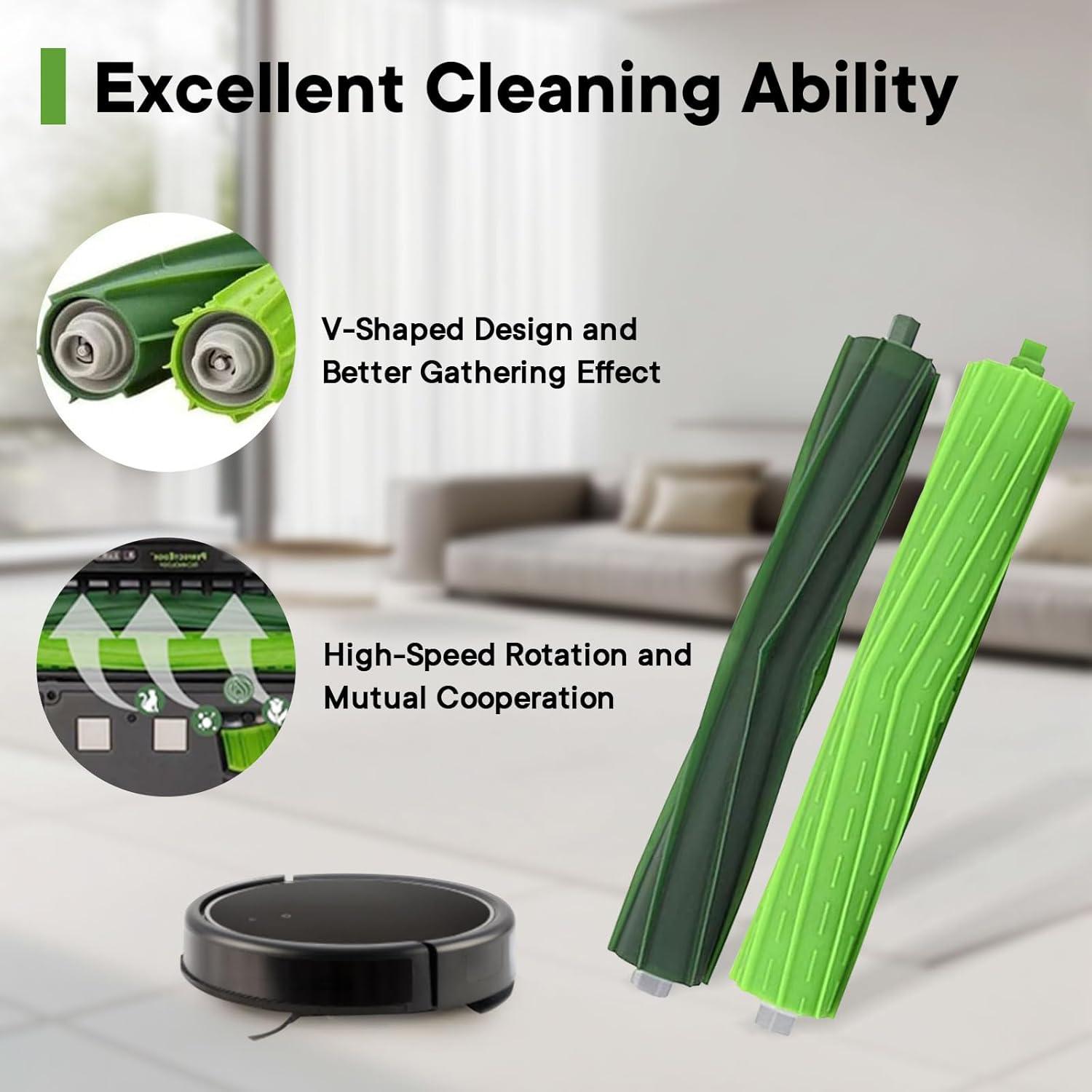 Repuestos Chrostion para iRobot Roomba i7 i3 i4 i5 i6 j7 j8 - 1 Cepillo + 4 Filtros HEPA