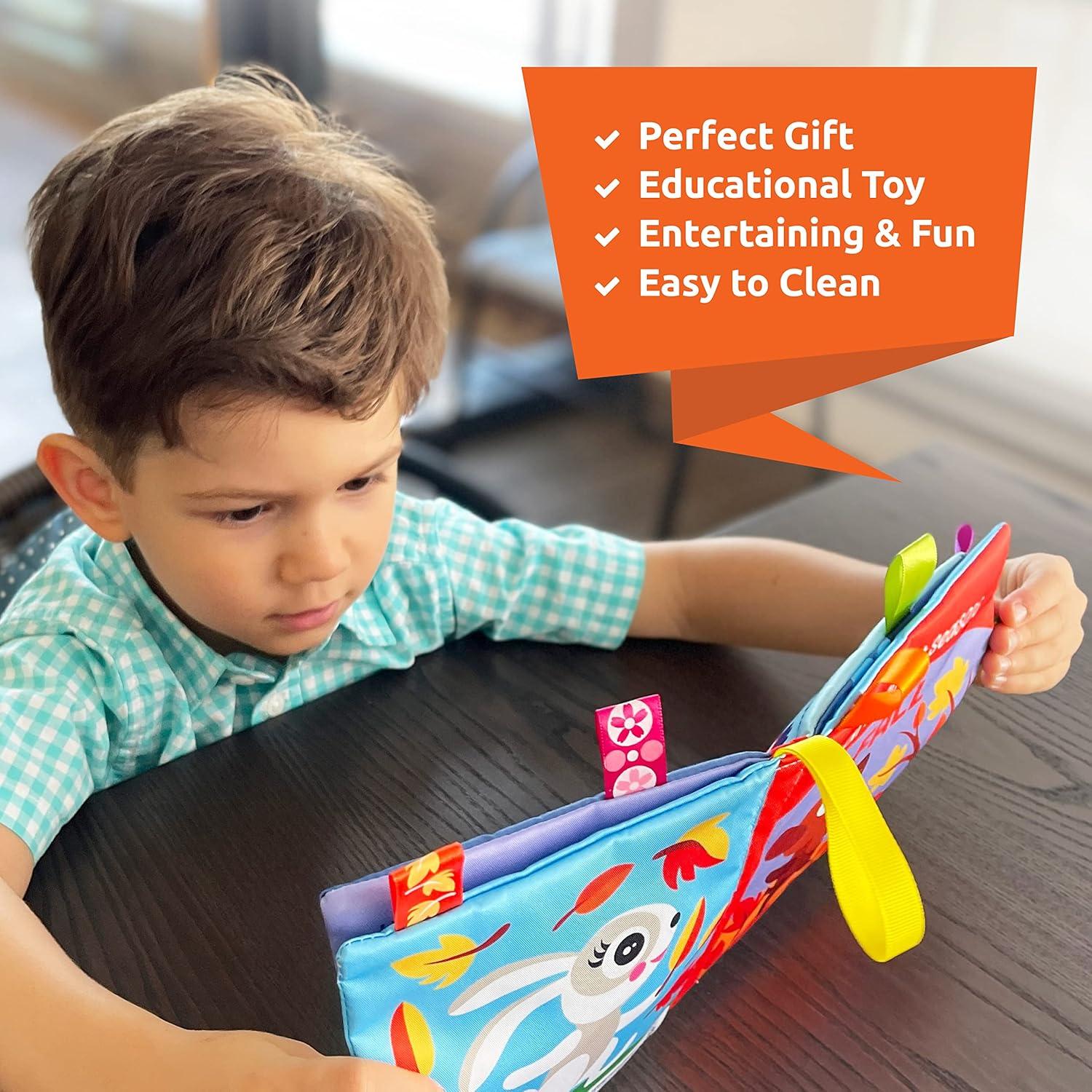 Libros de Tela BabyBibi - Juego de 4 para Bebés 0-2 Años