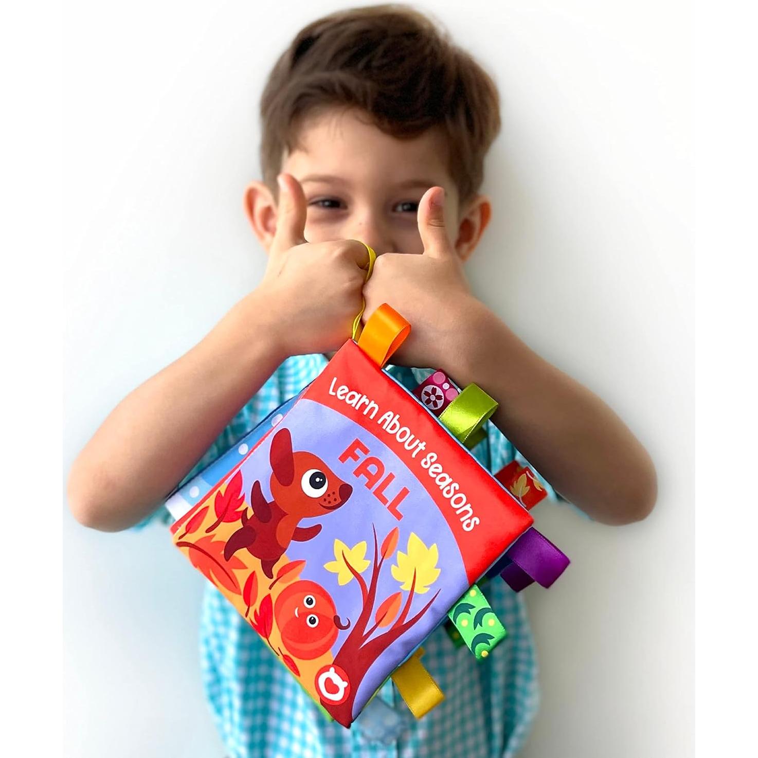 Libros de Tela BabyBibi - Juego de 4 para Bebés 0-2 Años