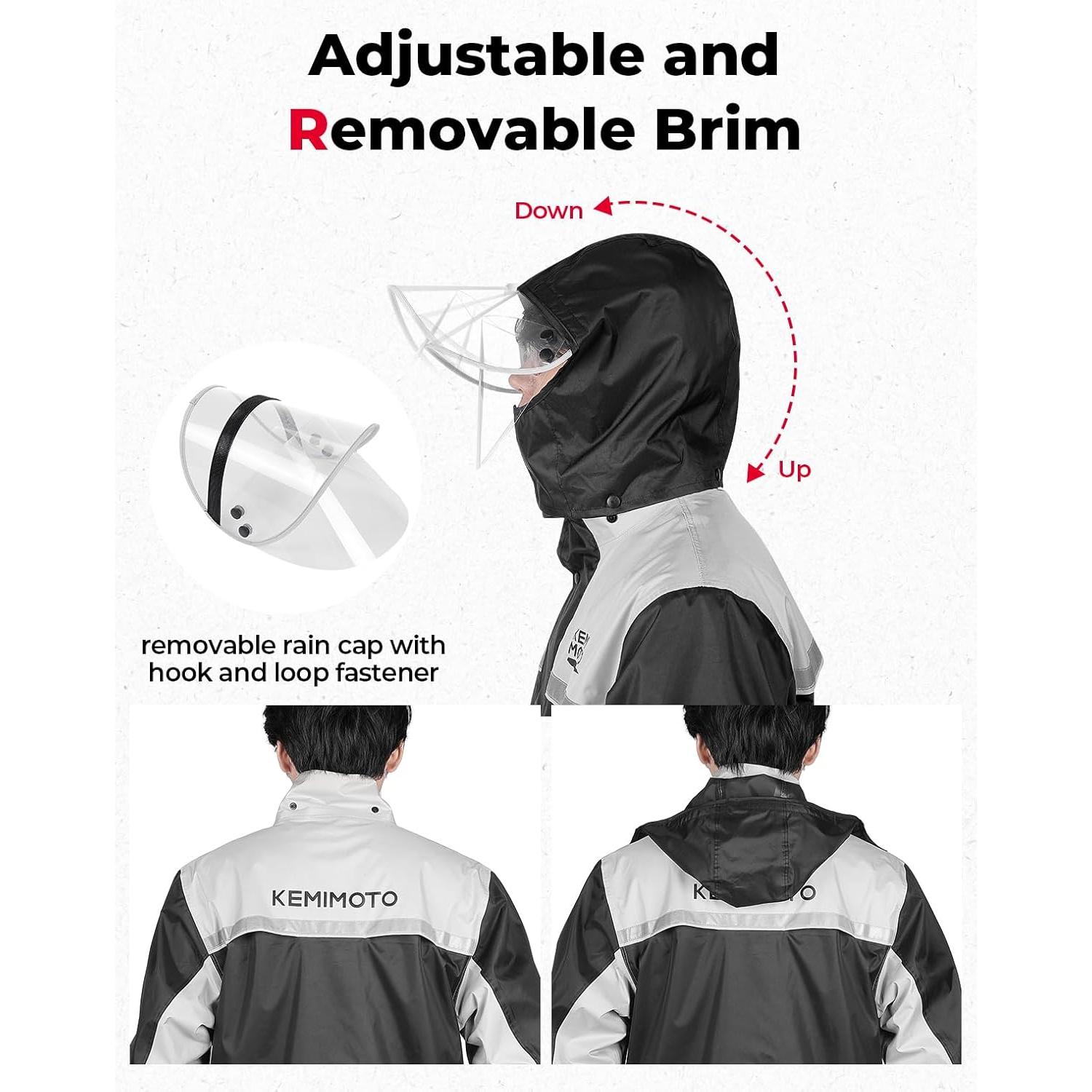 Traje de Lluvia KEMIMOTO Mediano Negro Impermeable