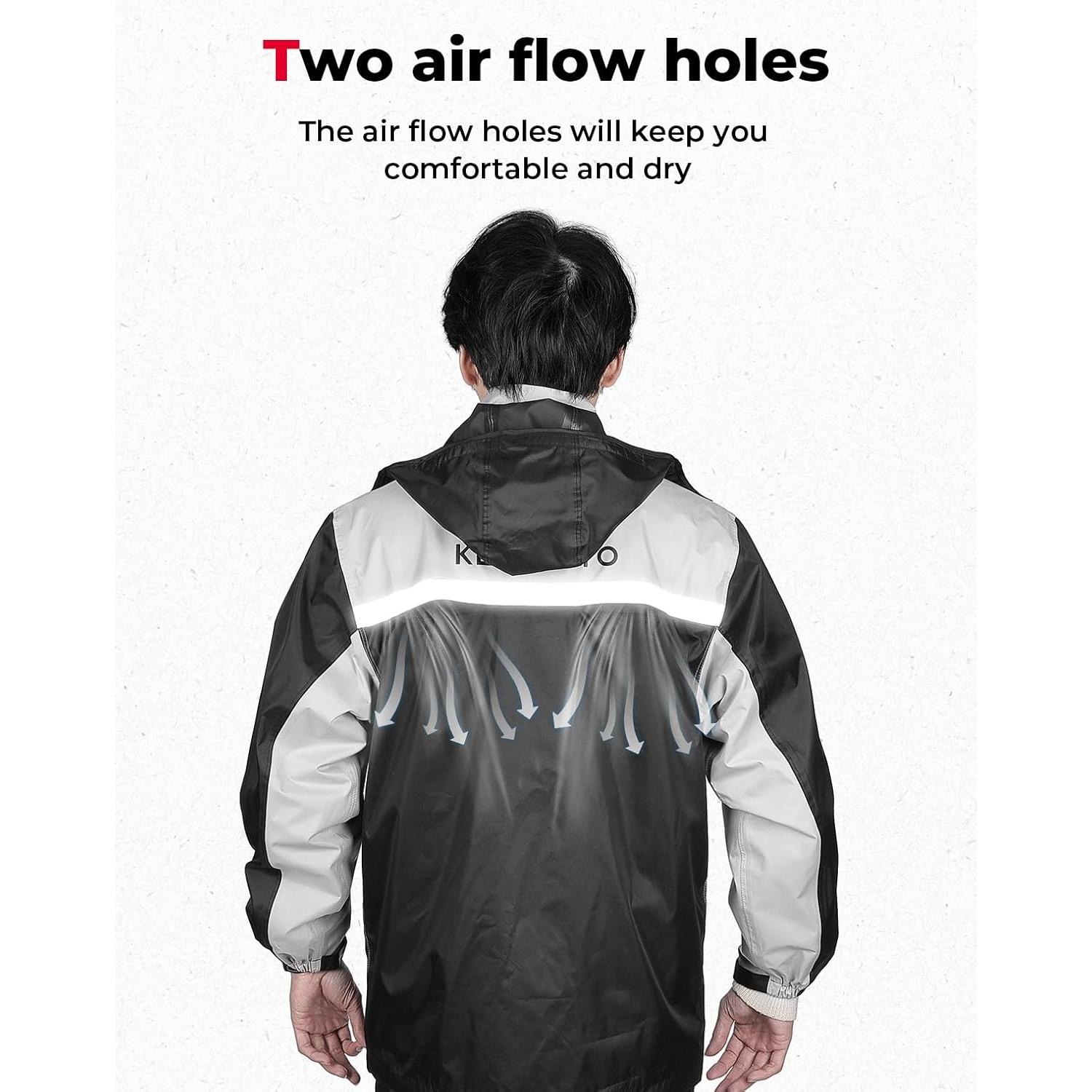 Traje de Lluvia KEMIMOTO Mediano Negro Impermeable