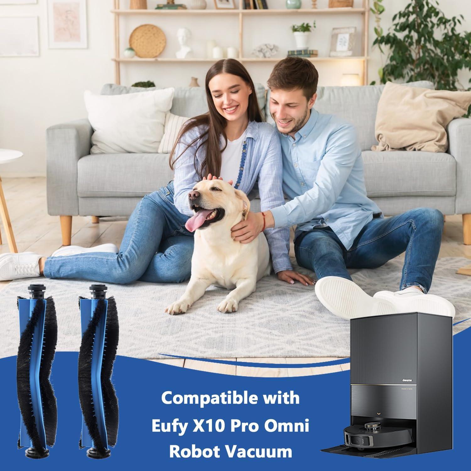 Paquete de 2 Cepillos Rodantes Galaton para Eufy X10 Pro Omni