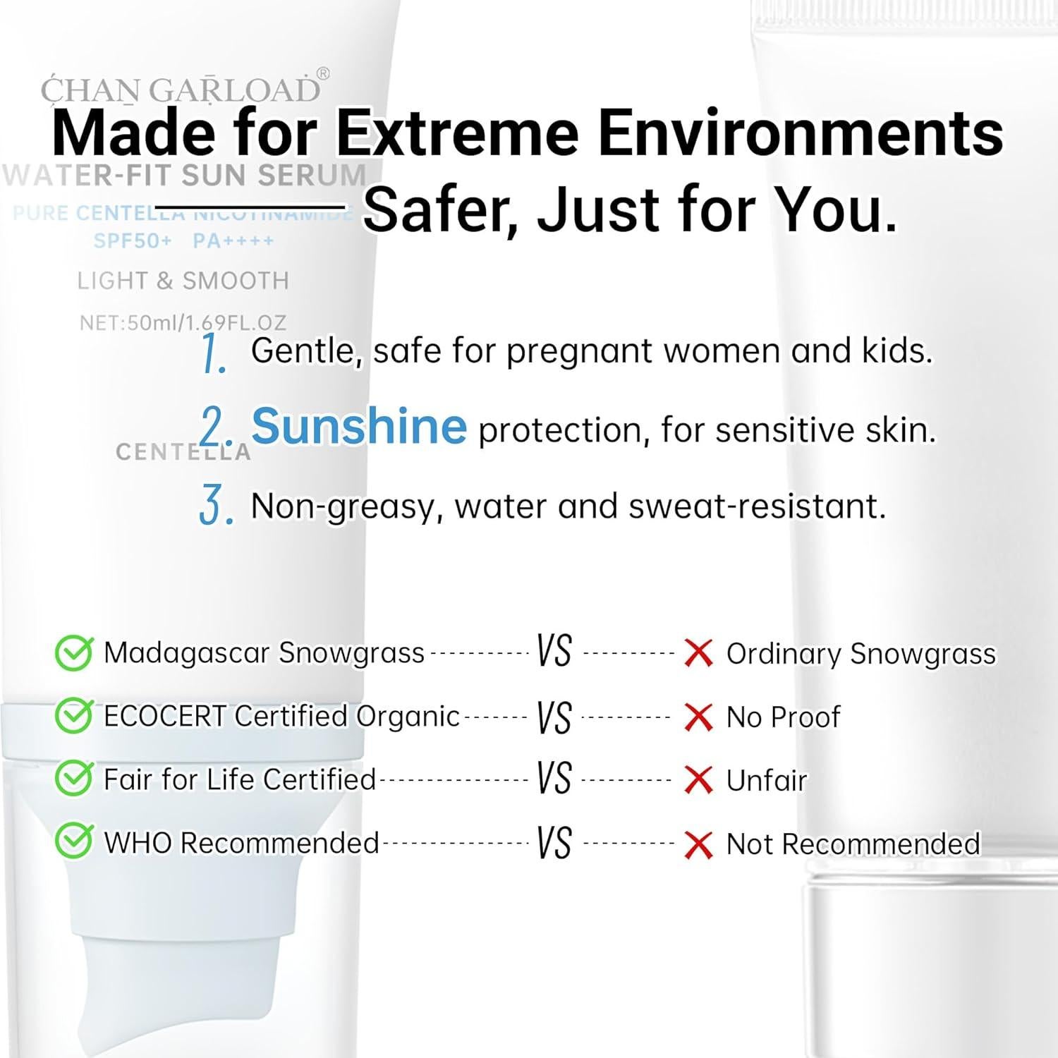 Protector Solar Coreano SPF 50+ Centella 50ml Hidratante