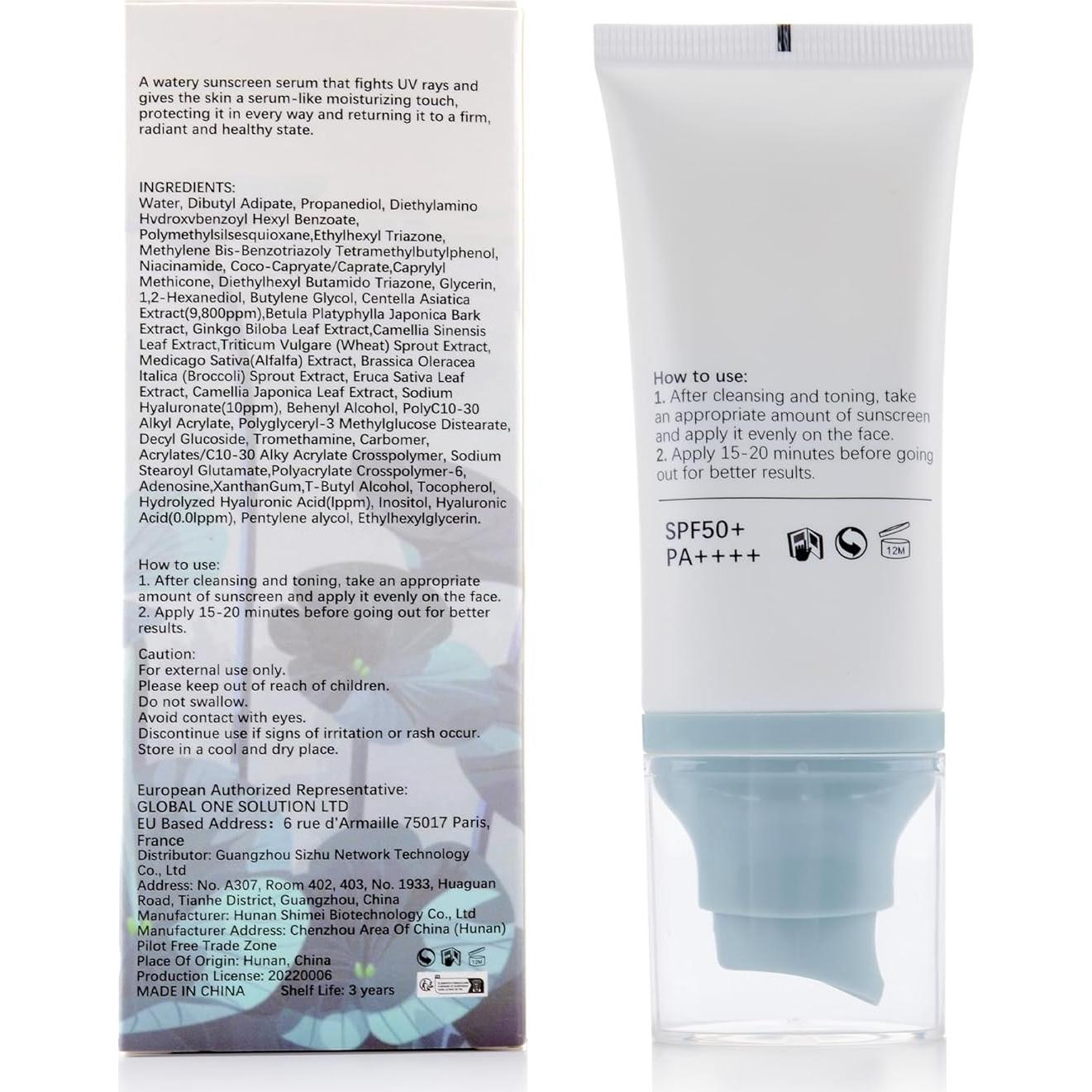 Protector Solar Coreano SPF 50+ Centella 50ml Hidratante