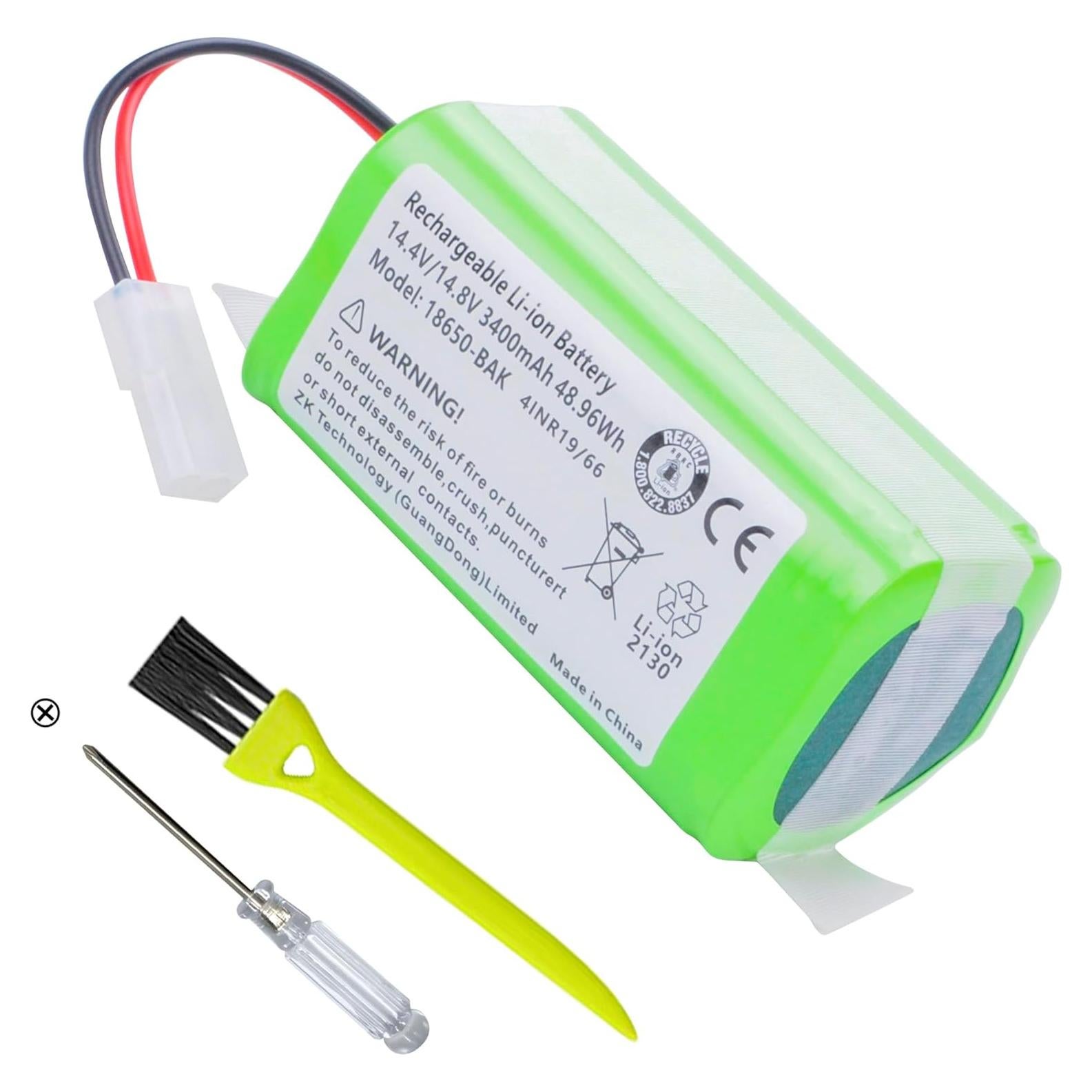 Batería de Reemplazo Bobsweep 14.4V 3400mAh para Aspiradora