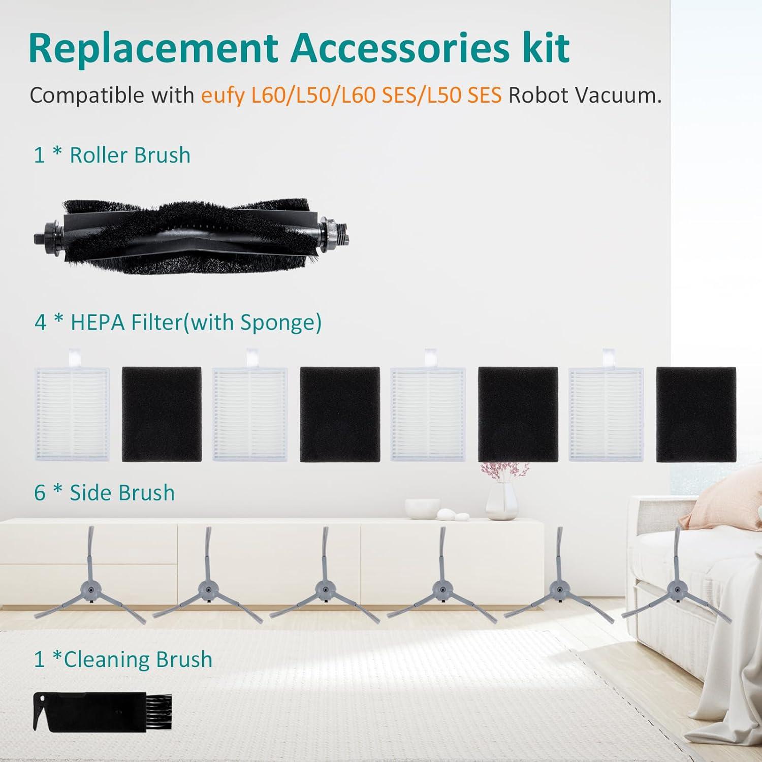 Kit de Repuesto eufy L60/L50 - Cepillo, Filtros HEPA, Accesorios