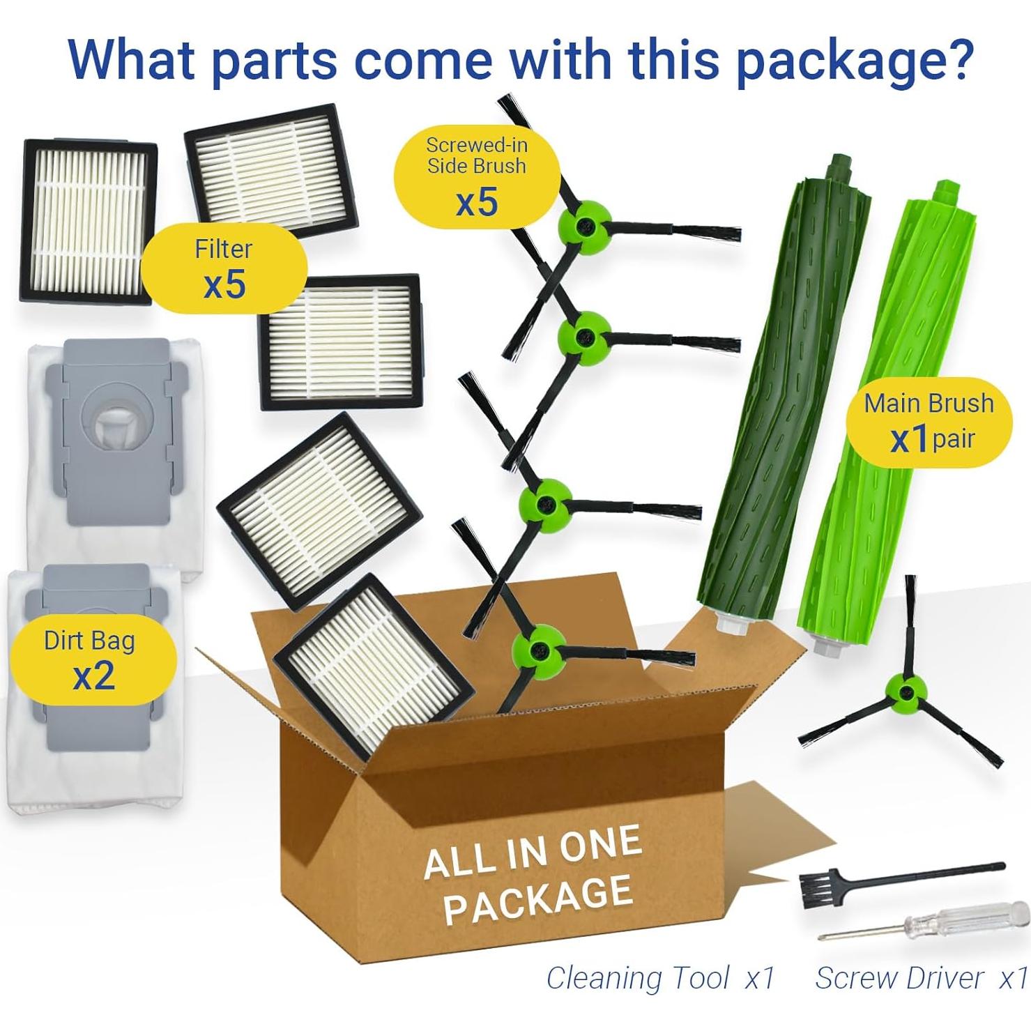 Kit de Repuestos para Aspiradora iRobot Roomba J5+ J6+ J7+ J8+ J9+