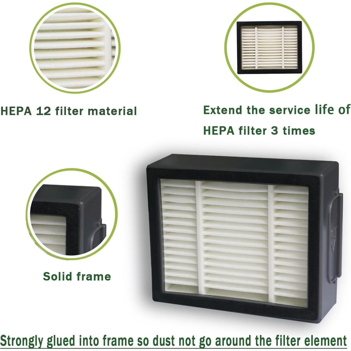 Paquete de 12 Filtros HEPA E-HAO para iRobot Roomba i/j/e