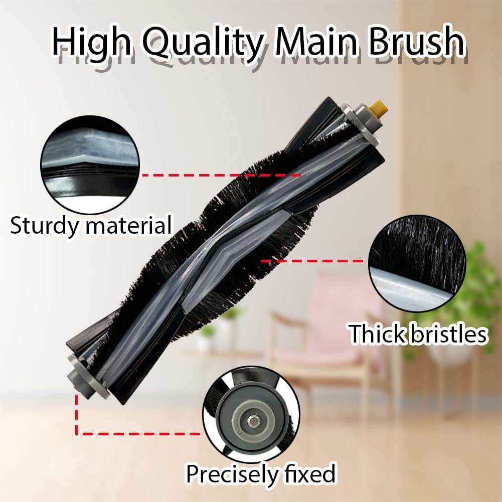 Kit de Repuestos para Aspiradora Robot Yeedi Cube - 1 Cepillo Principal, 6 Laterales, 4 Filtros HEPA, 4 Bolsas, 4 Paños