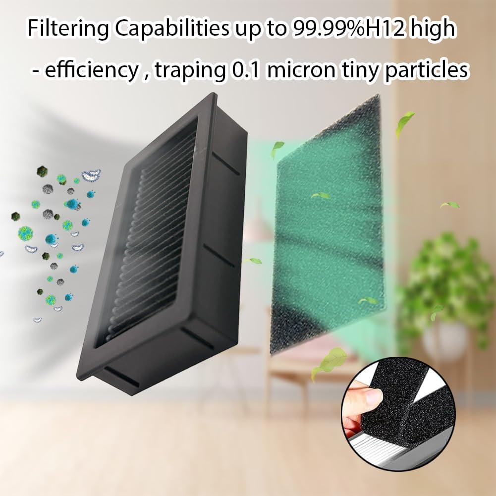 Kit de Repuestos para Aspiradora Robot Yeedi Cube - 1 Cepillo Principal, 6 Laterales, 4 Filtros HEPA, 4 Bolsas, 4 Paños