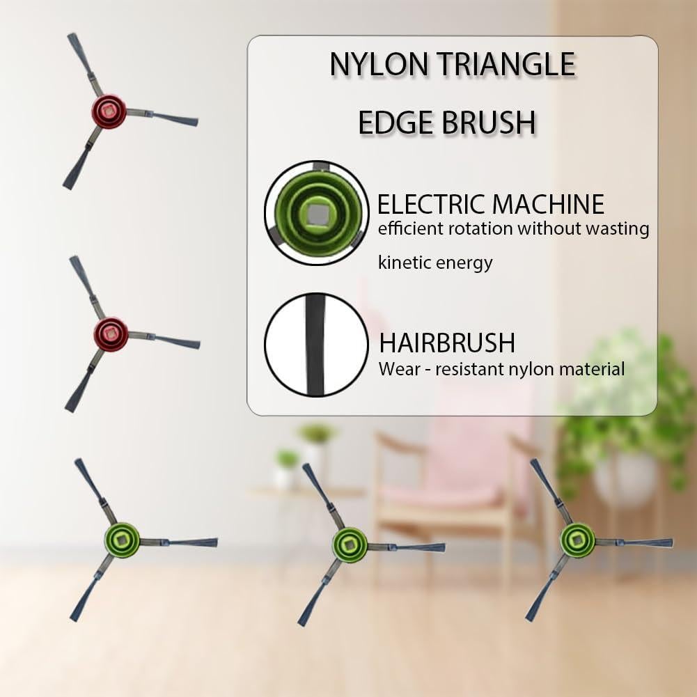 Kit de Repuestos para Aspiradora Robot Yeedi Cube - 1 Cepillo Principal, 6 Laterales, 4 Filtros HEPA, 4 Bolsas, 4 Paños