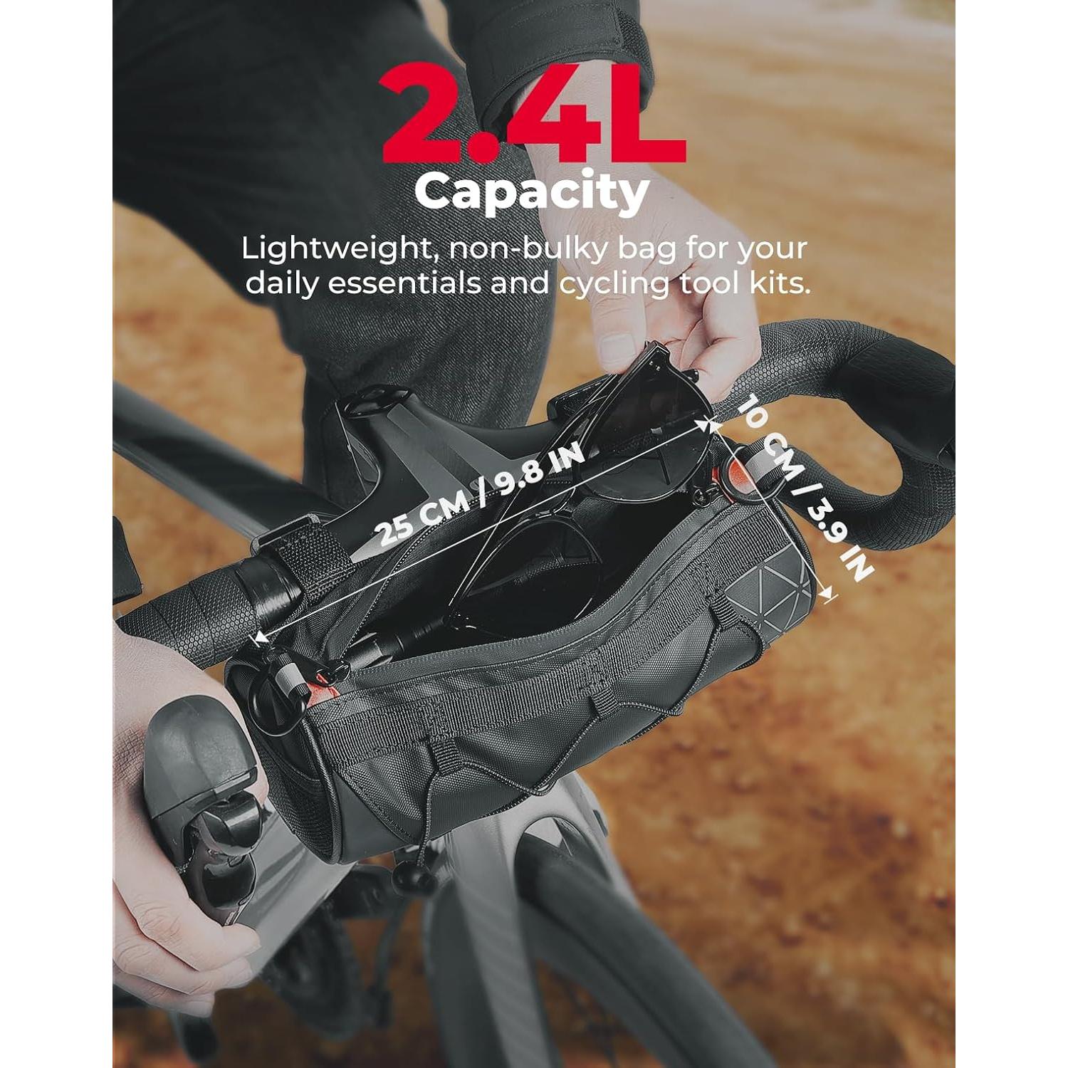 Bolsa de Manillar KEMIMOTO 2.4L Impermeable para Bicicleta