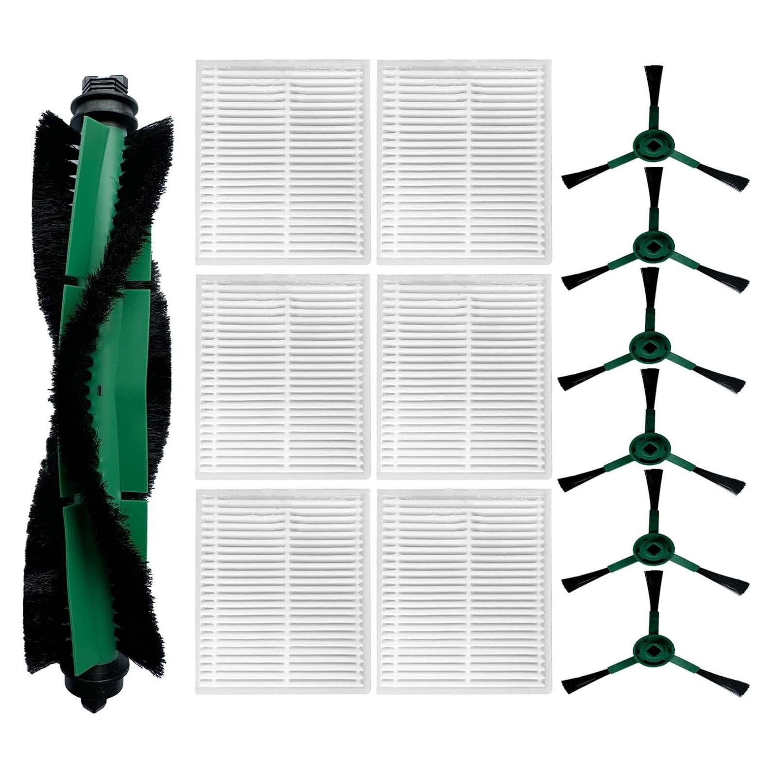 Accesorios de Reemplazo para iRobot Roomba YahuPase - 1 Cepillo Principal, 6 Laterales, 6 Filtros HEPA