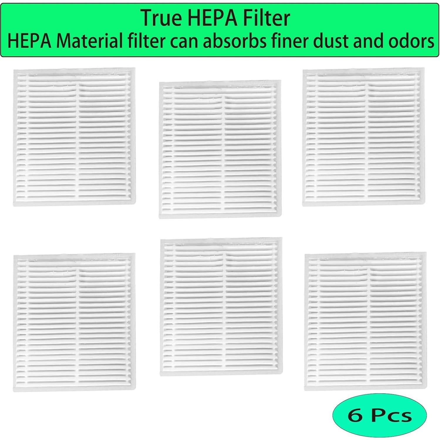 Accesorios de Reemplazo para iRobot Roomba YahuPase - 1 Cepillo Principal, 6 Laterales, 6 Filtros HEPA