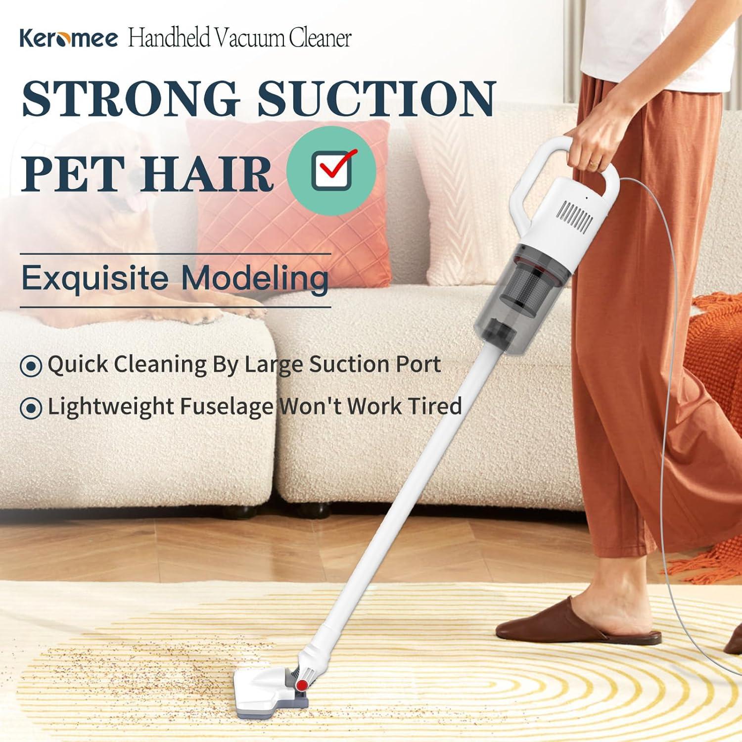 Aspiradora de Varilla KEROMEE BX216 400W 5m Cable para Mascotas