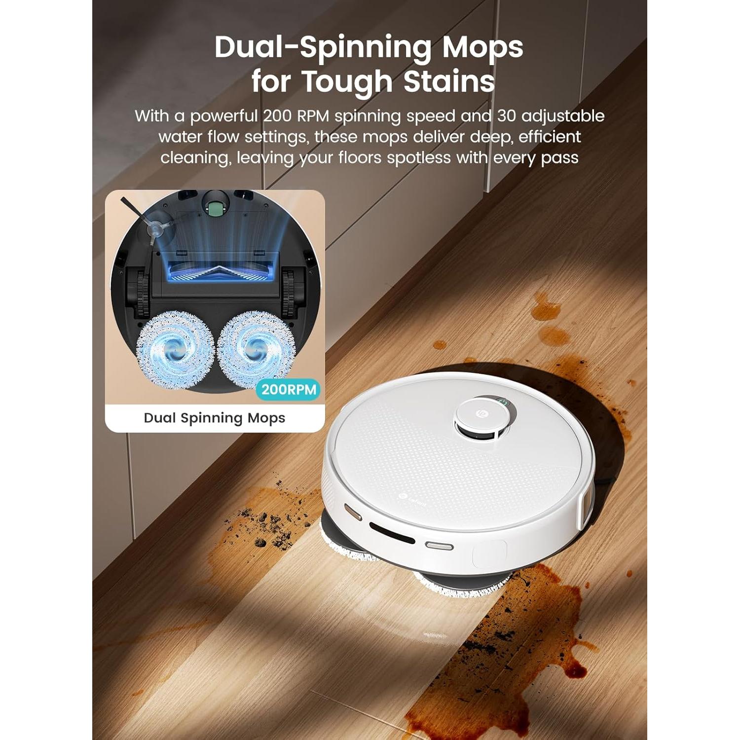 Aspiradora Robot Lefant M3 con Mopa y Cepillos Laterales