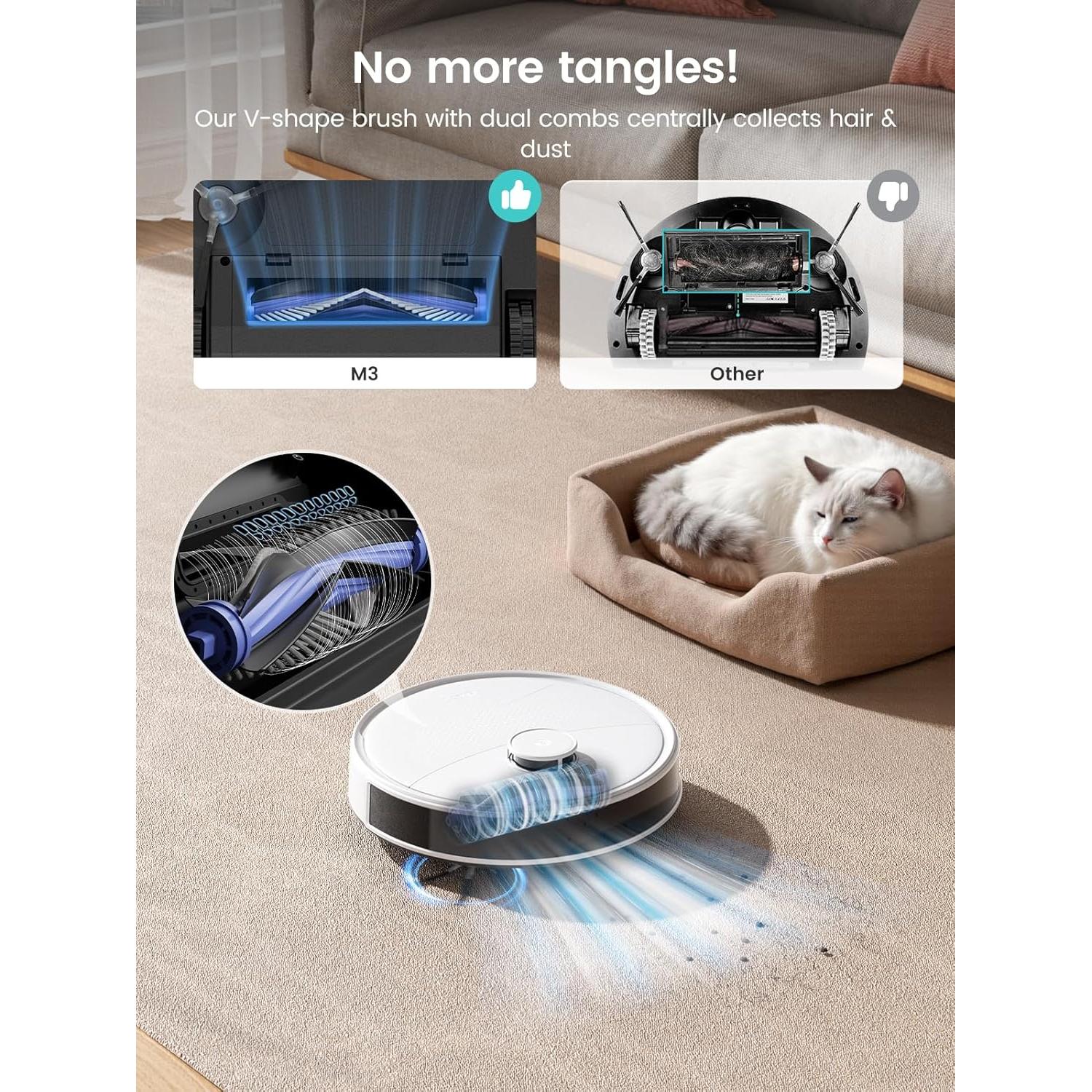 Aspiradora Robot Lefant M3 con Mopa y Cepillos Laterales