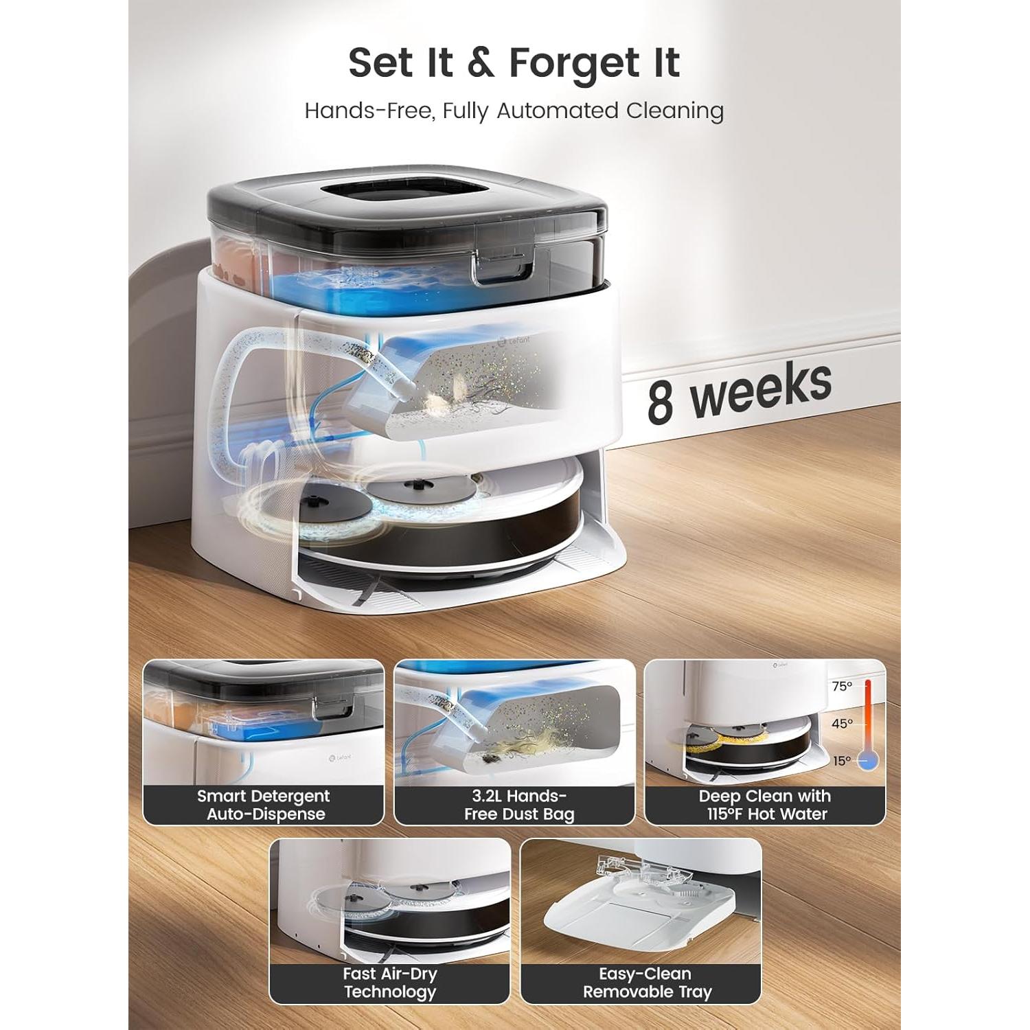 Aspiradora Robot Lefant M3 con Mopa y Cepillos Laterales