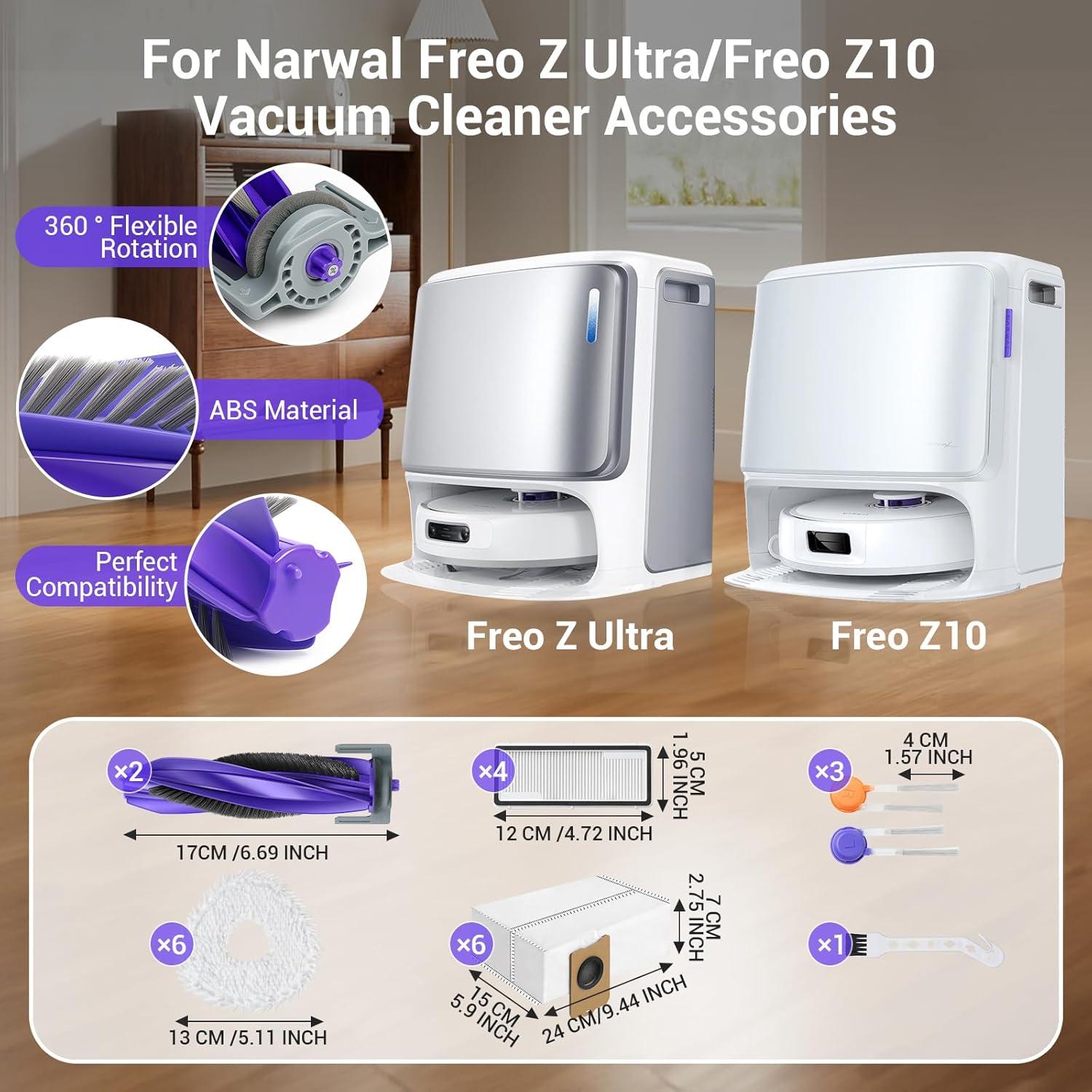 Kit de Repuesto Bluevisk para Aspiradora Robótica Narwal Freo Z10 Ultra
