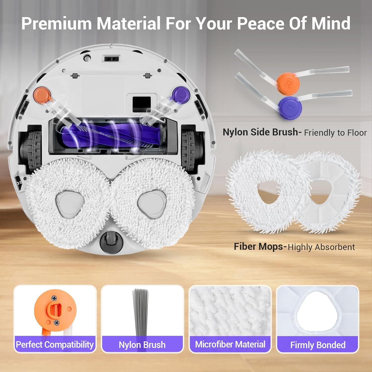 Kit de Repuesto Bluevisk para Aspiradora Robótica Narwal Freo Z10 Ultra