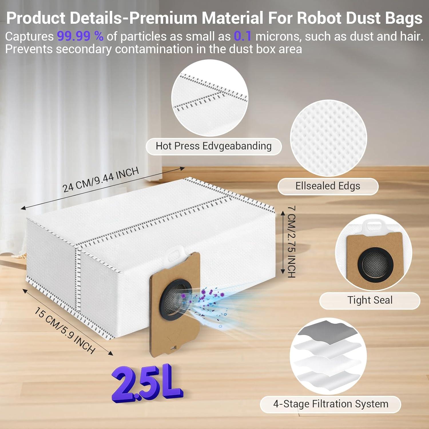 Kit de Repuesto Bluevisk para Aspiradora Robótica Narwal Freo Z10 Ultra