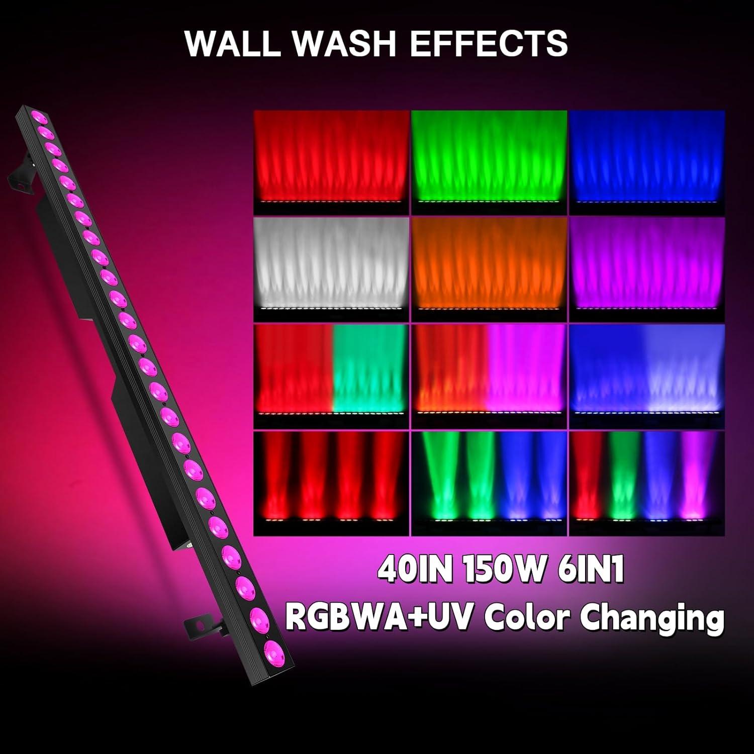 Barra de Luz LED OPPSK 150W 6IN1 RGBWA+UV para Eventos