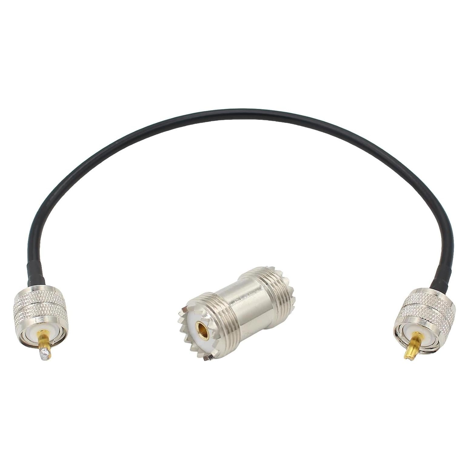 Cable Coaxial RG58 PL259 UHF Macho a Macho 30.48 cm