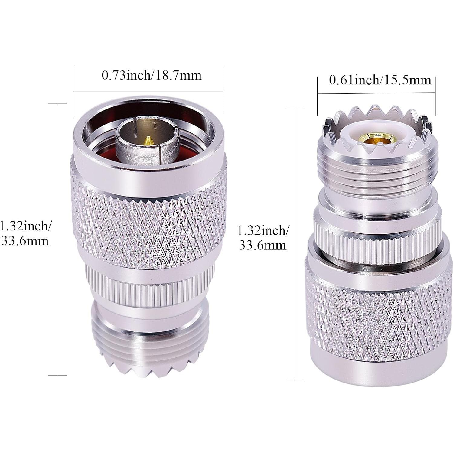 Adaptador Coaxial N Macho a UHF Hembra CNARIO 2 Piezas