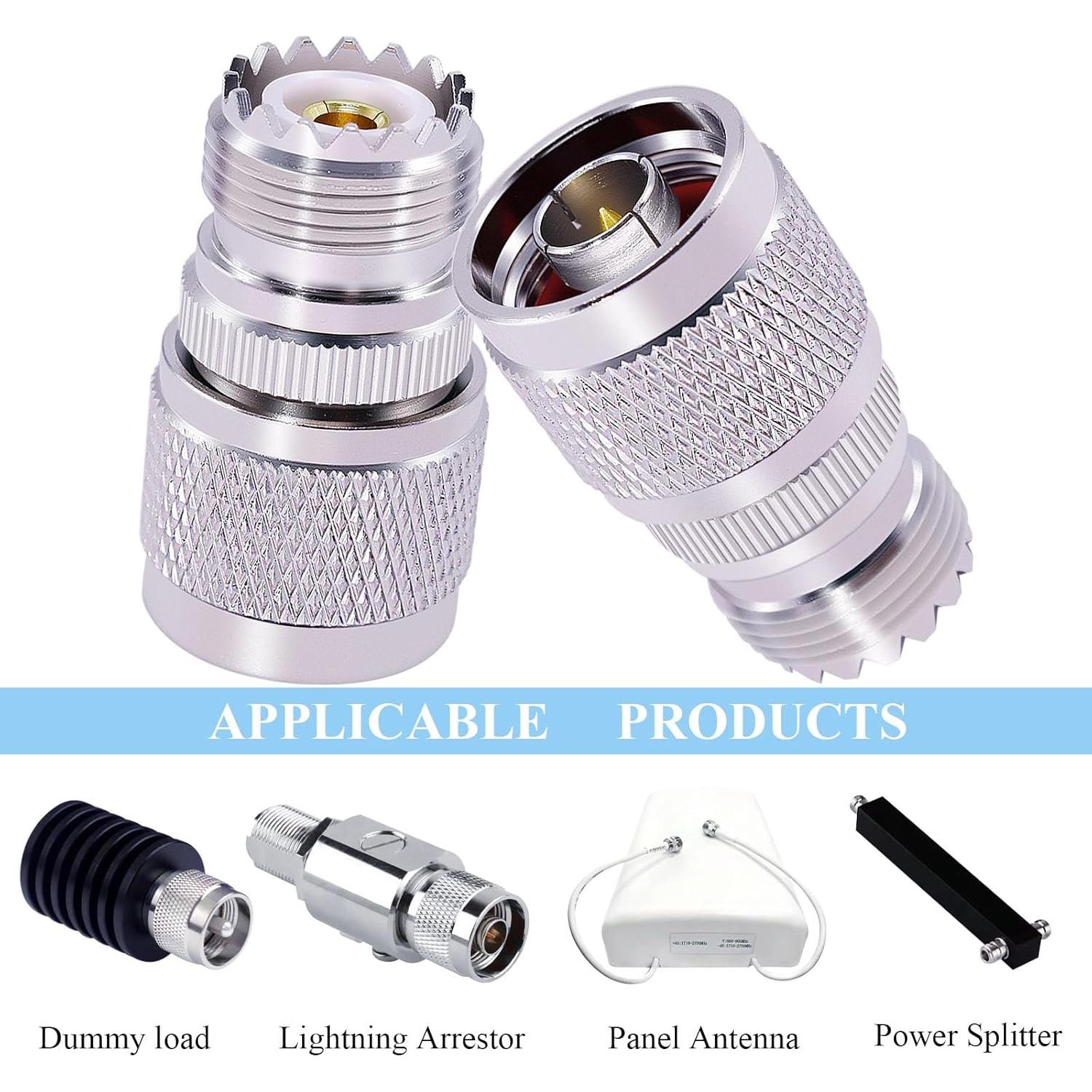 Adaptador Coaxial N Macho a UHF Hembra CNARIO 2 Piezas