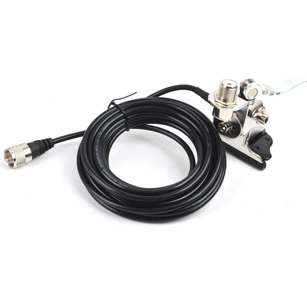 Soporte de Antena de Coche HYS Acero Inoxidable 360° con Cable 5m