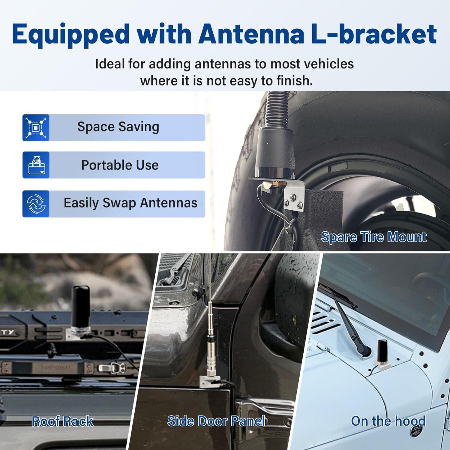 Conector NMO a PL259 con soporte en L Anina 16 mm