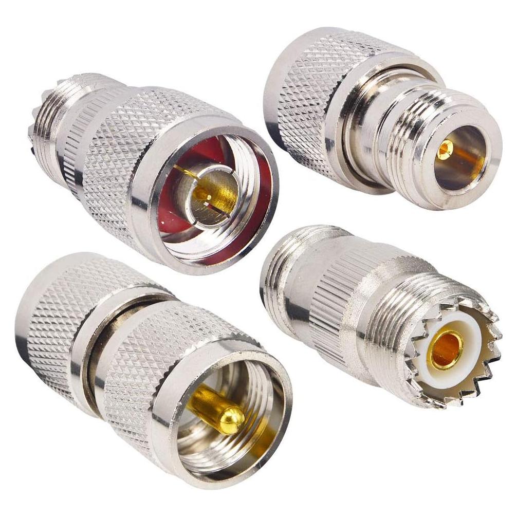 Kit Adaptadores Coaxiales N a UHF PL259 Onelinkmore - 4 Piezas