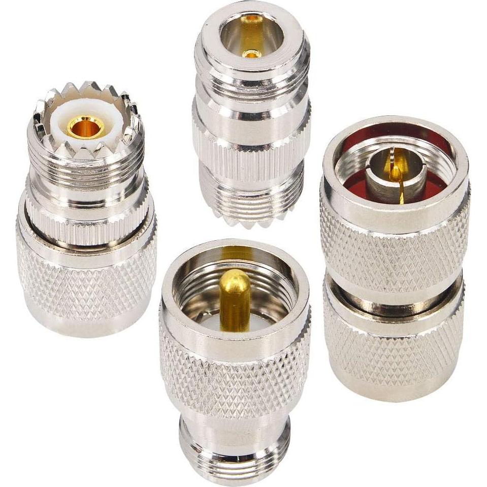 Kit Adaptadores Coaxiales N a UHF PL259 Onelinkmore - 4 Piezas