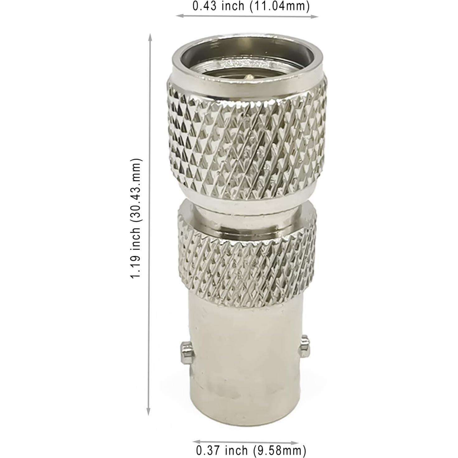 Adaptador BNC hembra a Mini UHF SO239 macho Ahoaepy 2PCS