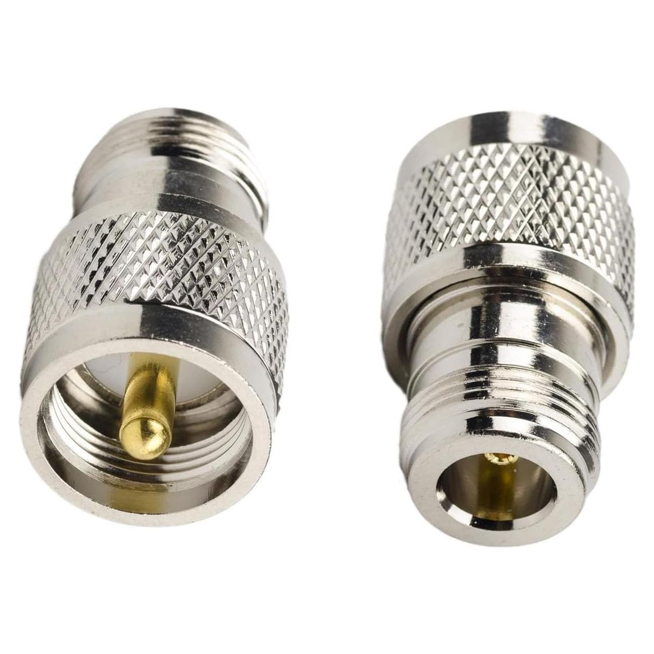 Adaptador RF DHT Electronics Tipo N Hembrado a PL259 Macho - Paquete de 2