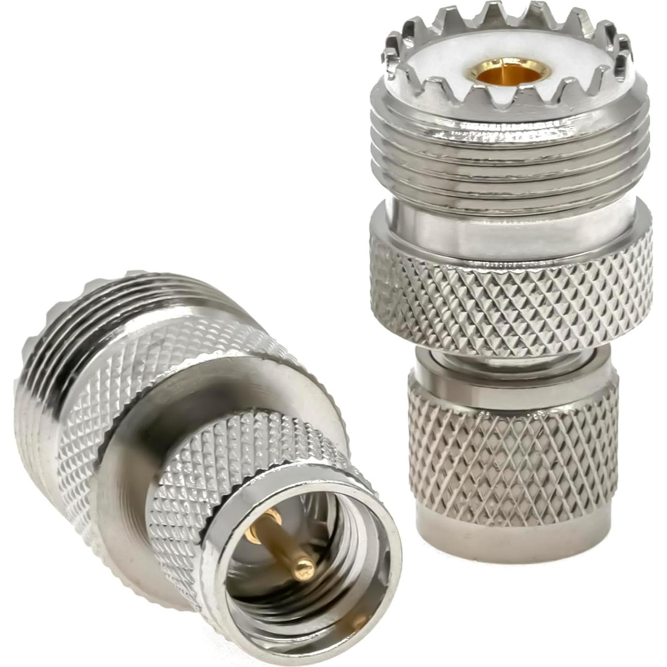 Adaptadores Coaxiales PL259 UHF Ahoaepy 2PCS Mini UHF Macho