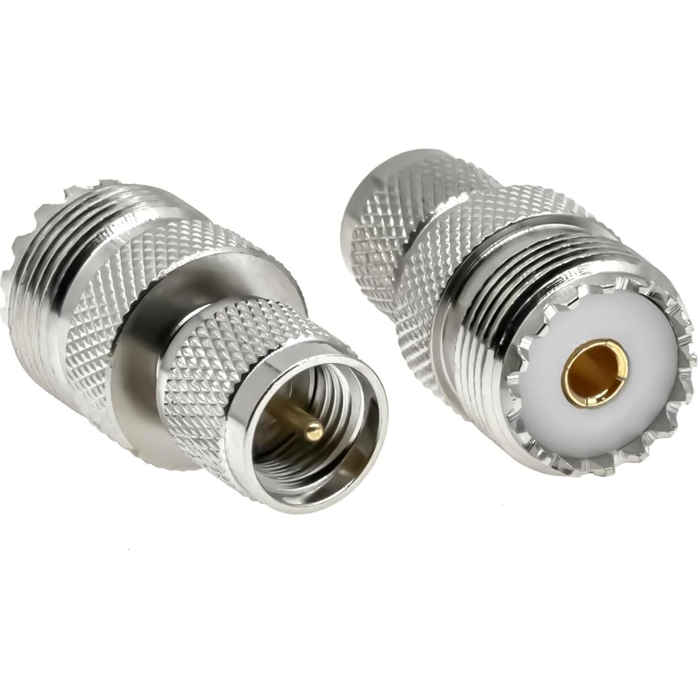Adaptadores Coaxiales PL259 UHF Ahoaepy 2PCS Mini UHF Macho