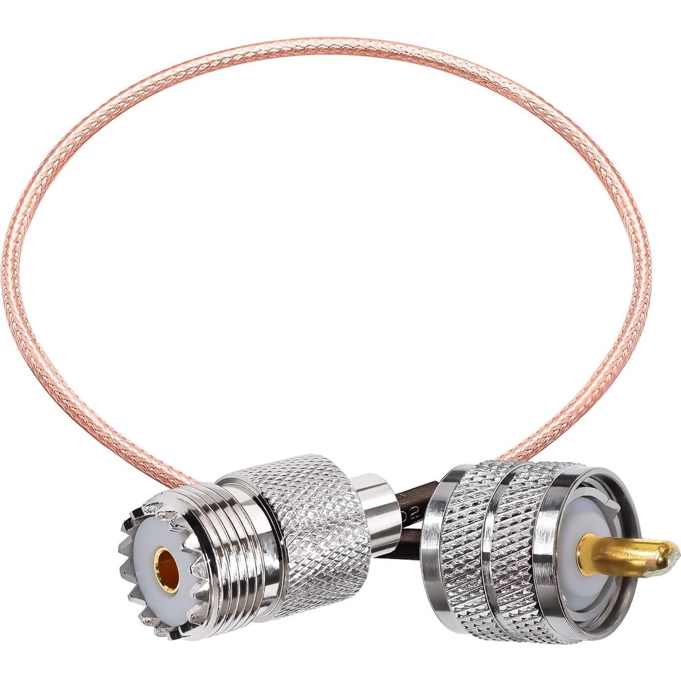 Cable Coaxial RG316 UHF Macho a Hembra 20cm Tuolnk - 2 Piezas