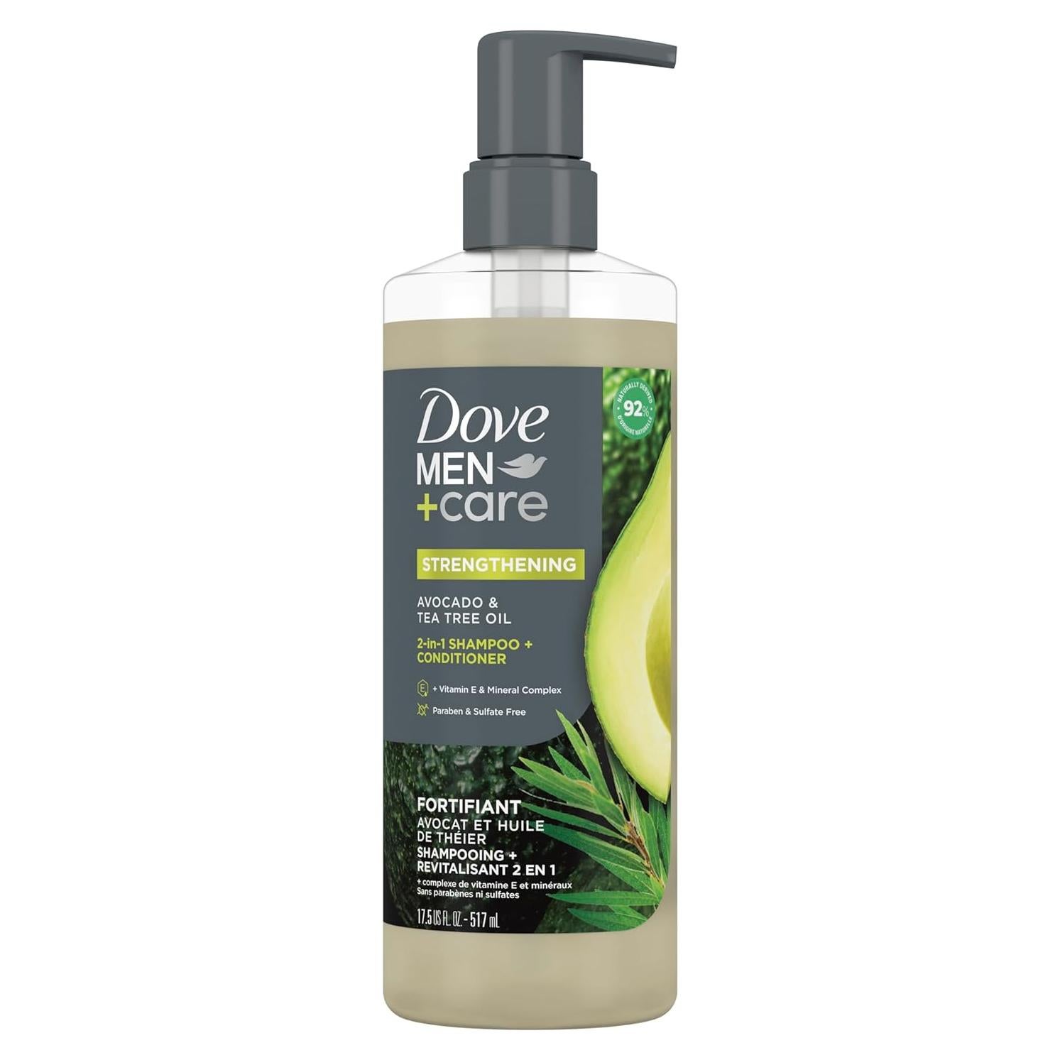 Champú y Acondicionador 2-en-1 Dove Men+Care 500 ml Aguacate