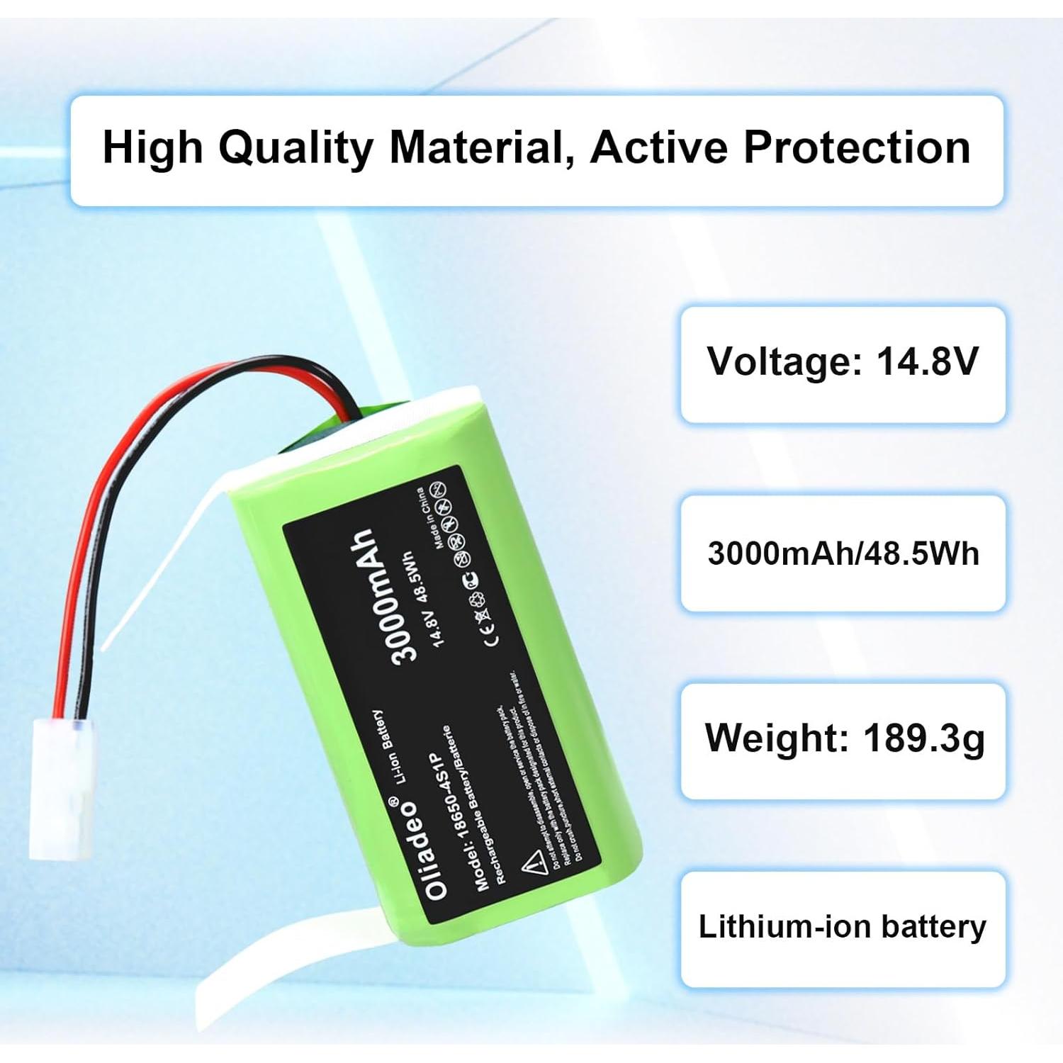 Batería de Reemplazo Bissell WJ540011 3000mAh para Aspiradora