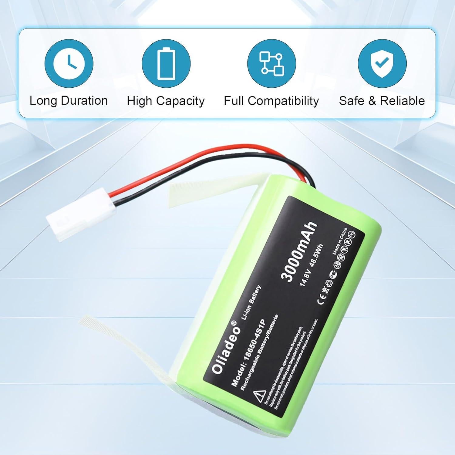 Batería de Reemplazo Bissell WJ540011 3000mAh para Aspiradora