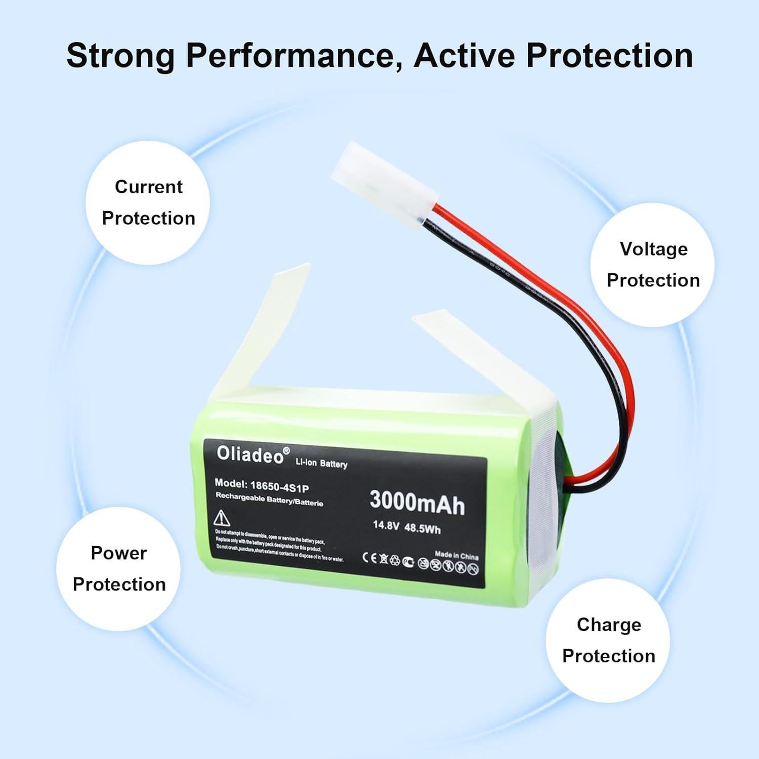 Batería de Reemplazo Bissell WJ540011 3000mAh para Aspiradora